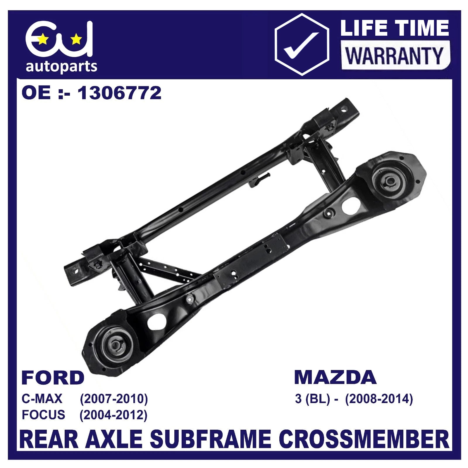 NEW REAR AXLE SUBFRAME CROSSMEMBER FOR FOCUS C-MAX 04-12 MAZDA 3  08-14