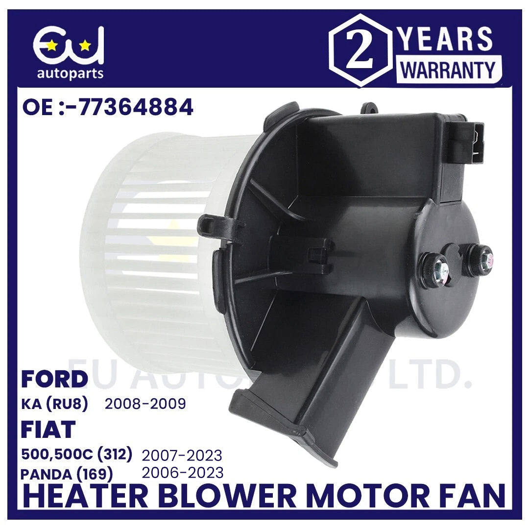 HEATER BLOWER MOTOR FAN FOR FIAT 500 312 PANDA 169 FORD KA RU8 06-22 77364885