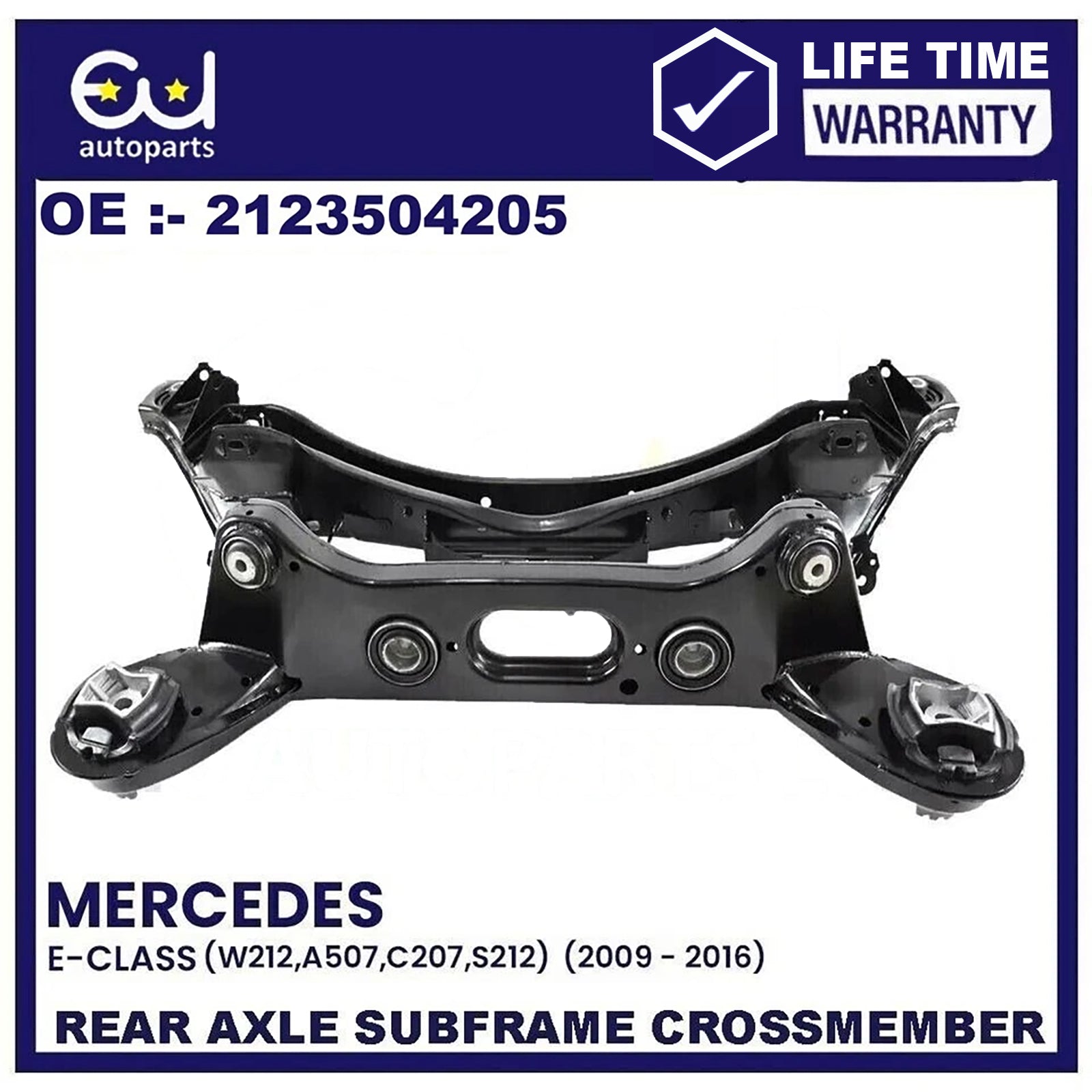 REAR AXLE SUBFRAME CROSSMEMBER FOR MERCEDES E-CLASS C207 S212 W212 2009-16 BOLTS