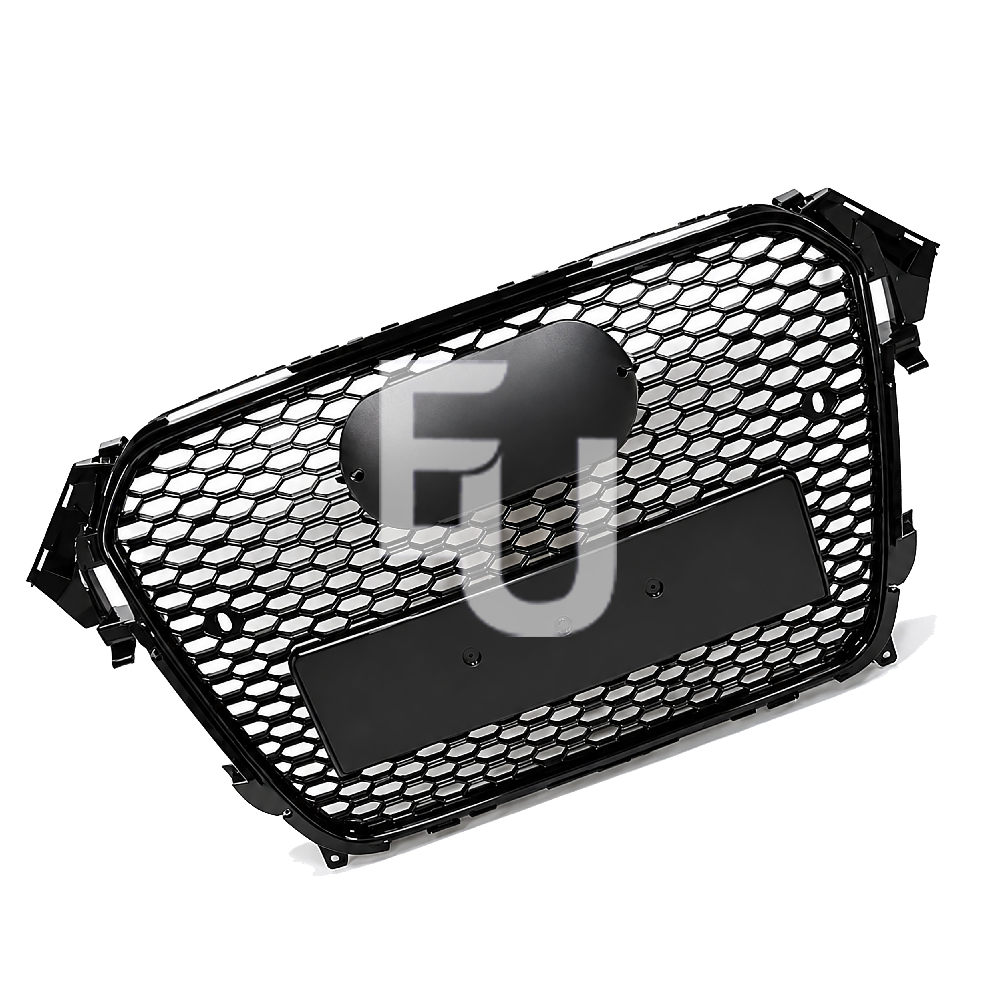 RS4 STYLE HONEYCOMB FRONT GRILLE FOR AUDI A4 S4 B8.5 FACELIFT 12-15 GLOSS BLACK