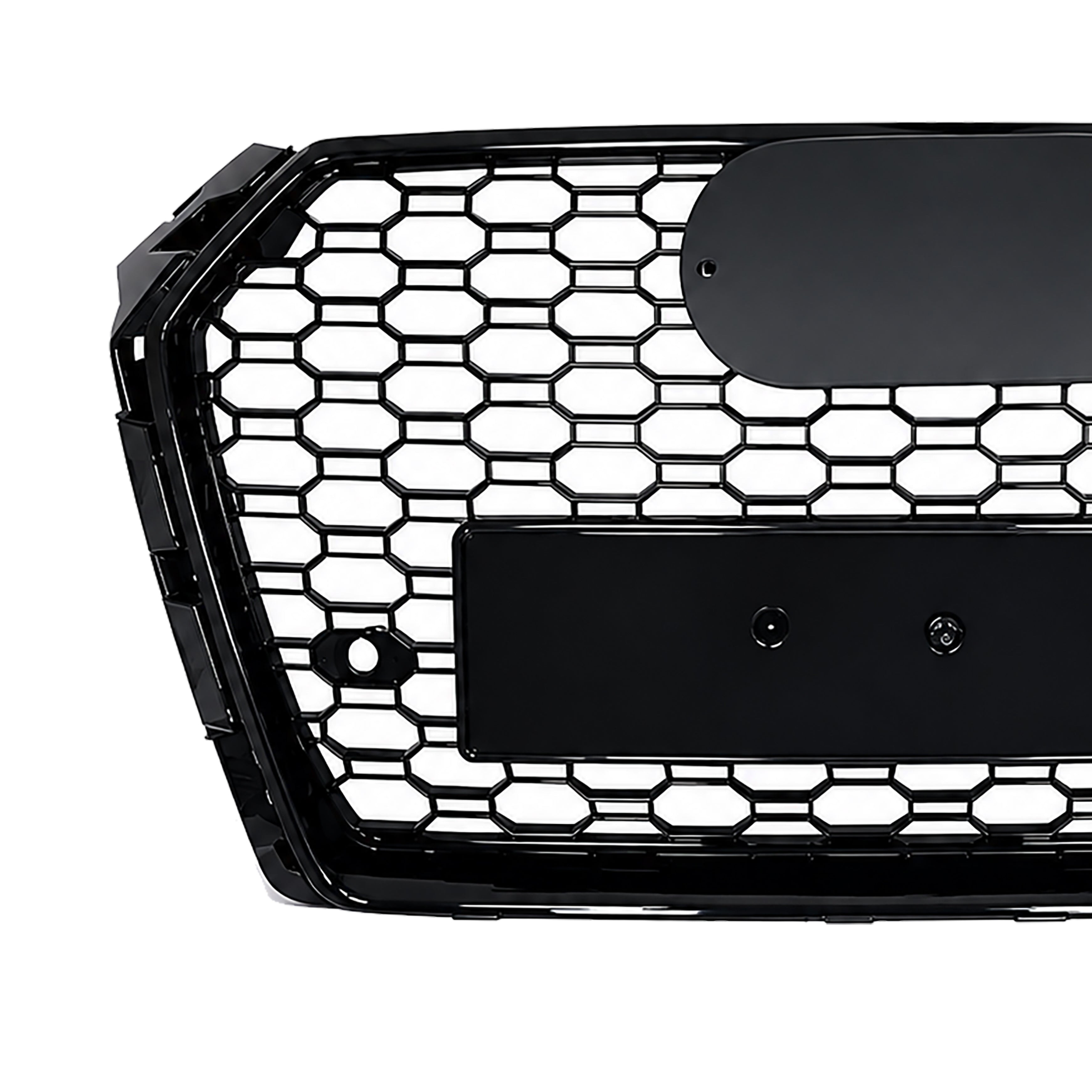 FRONT HONEYCOMB GRILLE RS4 STYLE GLOSS BLACK GRILLE FOR AUDI A4 S4 B9 15-19