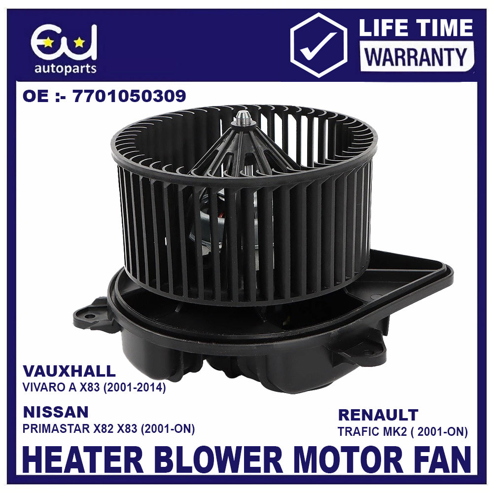 HEATER BLOWER MOTOR FAN FOR NISSAN PRIMASTAR X83 & RENAULT TRAFIC 7701050309