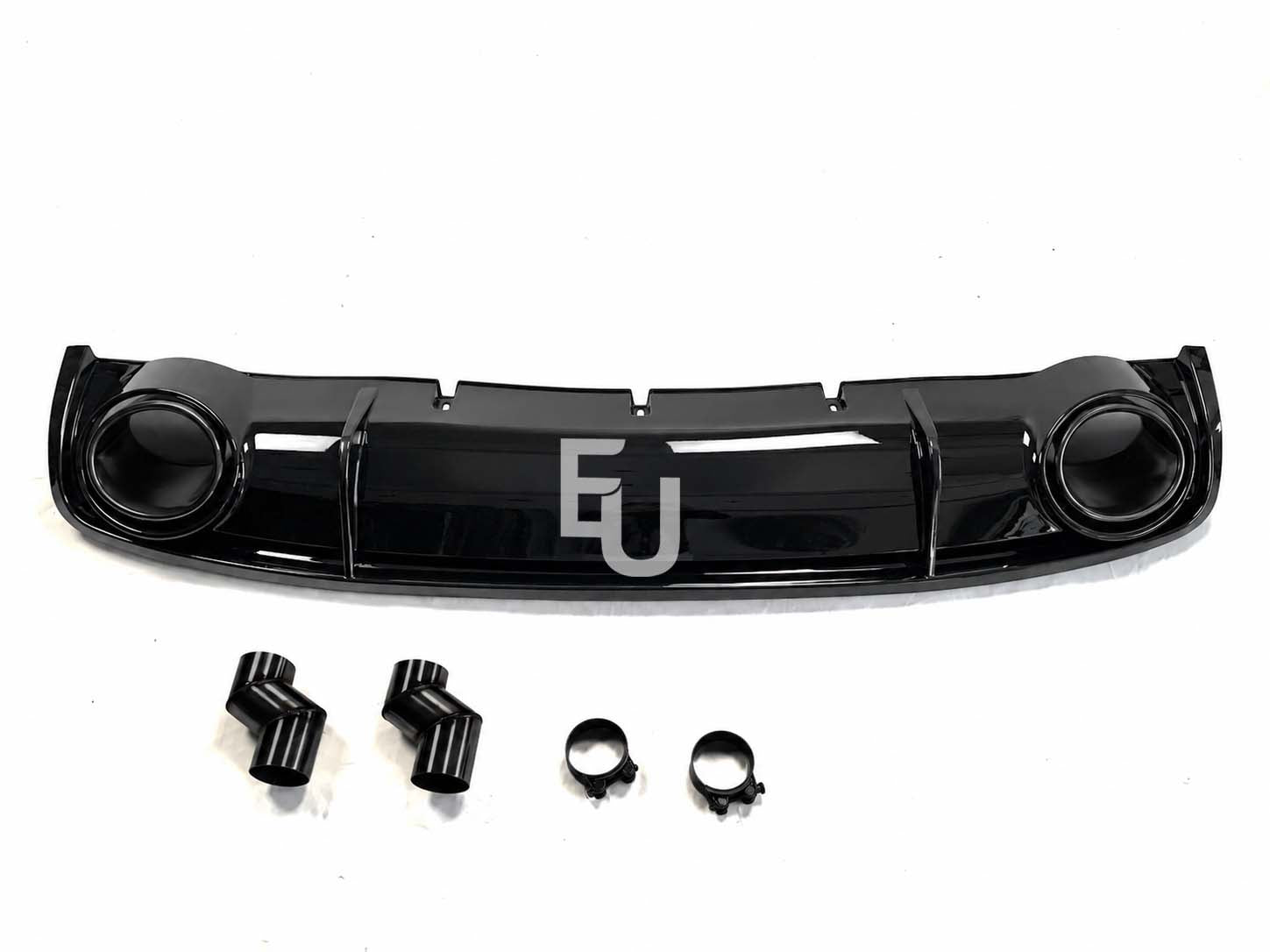 FOR AUDI A4 B8.5 STANDARD RS4 LOOK LCI REAR DIFFUSER W/TAILPIPE BLACK 2012-2015