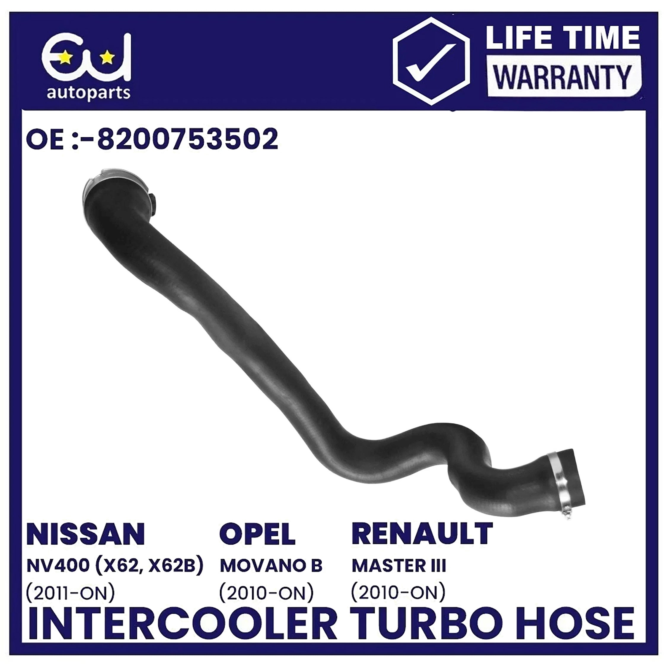 INTERCOOLER TURBO HOSE PIPE FOR RENAULT NV400 OPEL VAUXHALL MOVANO MK2 X62 2.3 D
