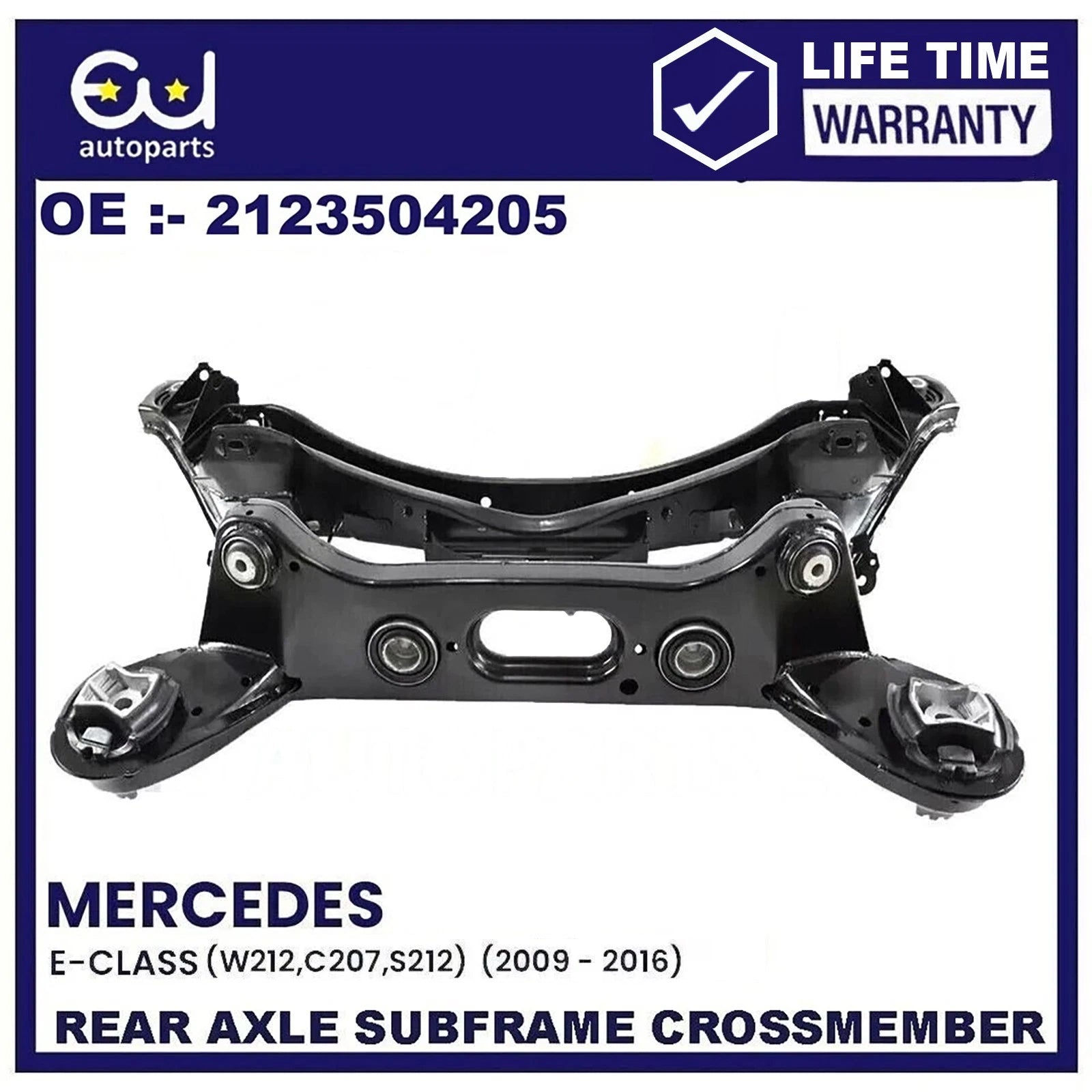 REAR AXLE SUBFRAME CROSSMEMBER FOR MERCEDES E-CLASS C207 S212 W212 2009-16 BOLTS