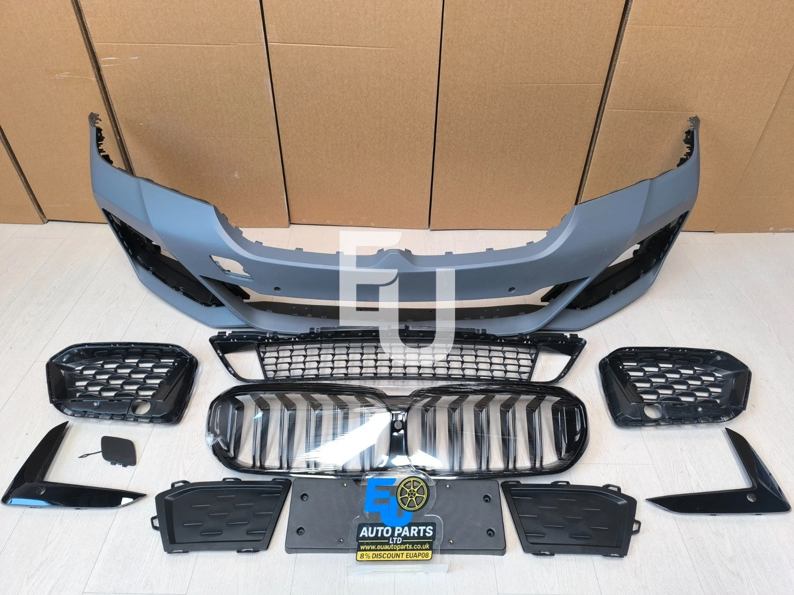 FOR BMW 5 SERIES G30 G31 M SPORT STYLE FRONT BUMPER COMPLETE GRILLS TRIMS 20-23