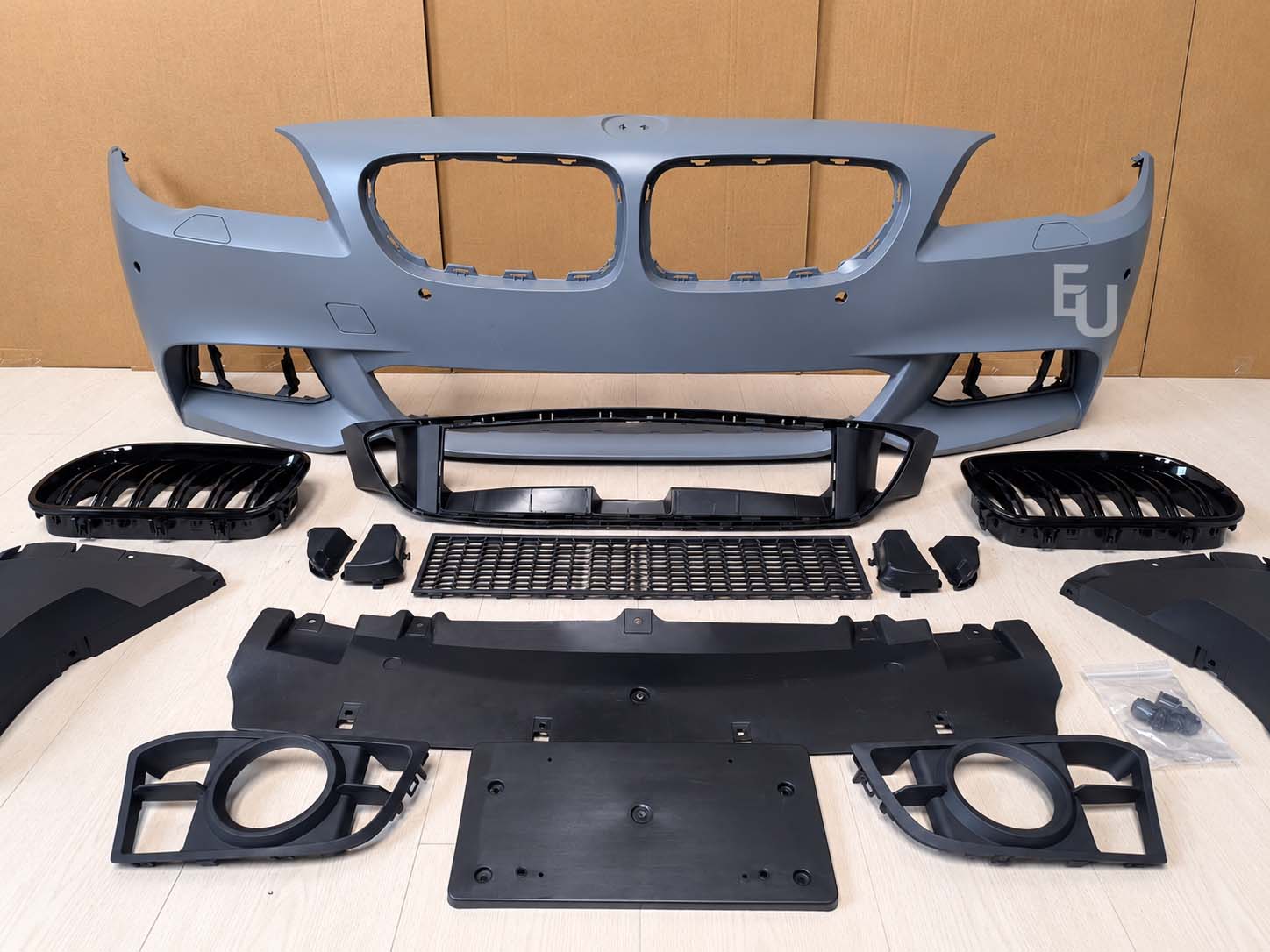 FRONT BUMPER FOR BMW 5 SERIES F10 F11 M-SPORT 2013-17 PRIMED PDC & WASHER HOLES