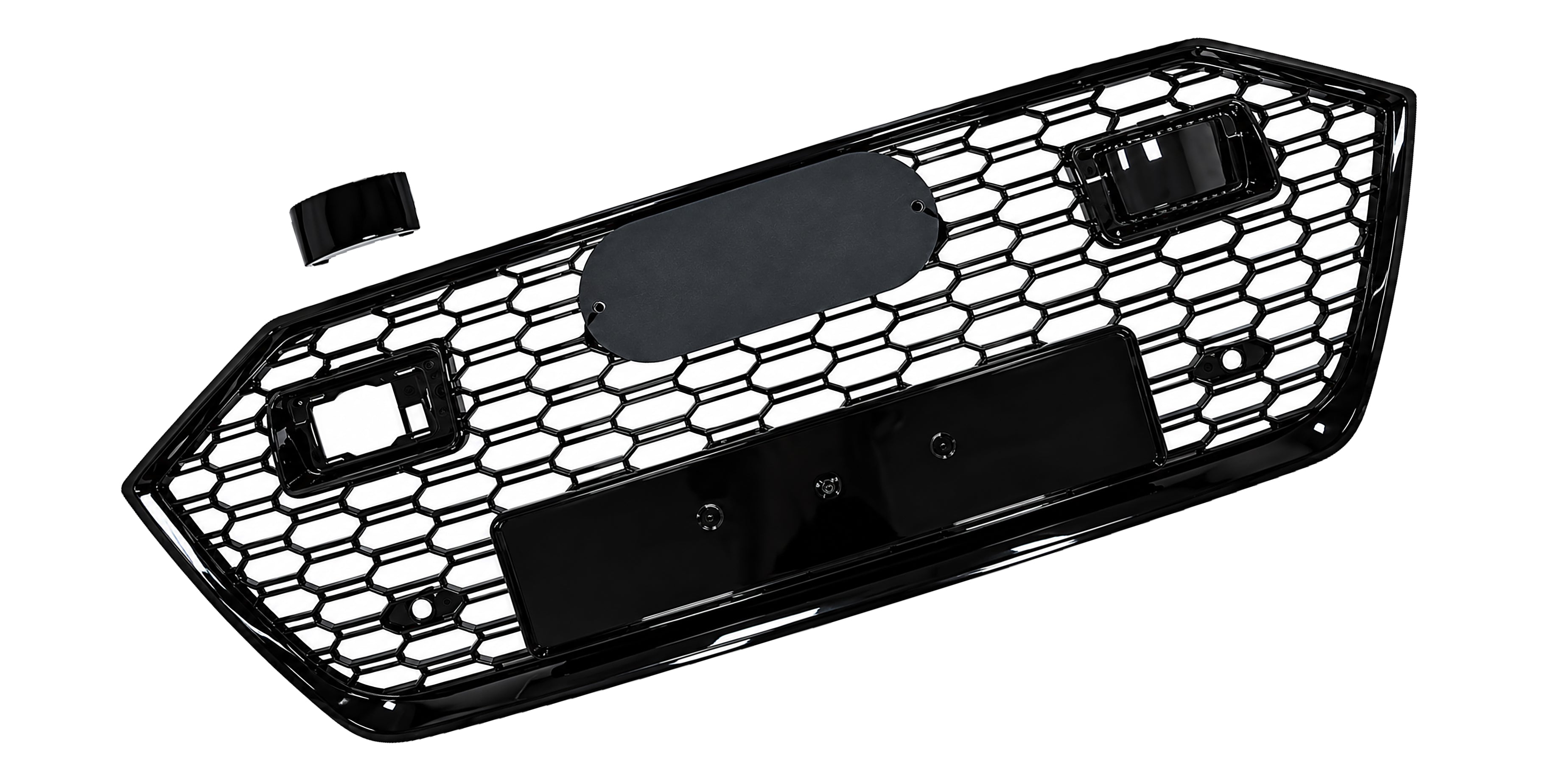 FRONT BUMPER HONEYCOMB GRILLE GRILL FOR AUDI A7 S7 2018-2025 W/ACC BLACK