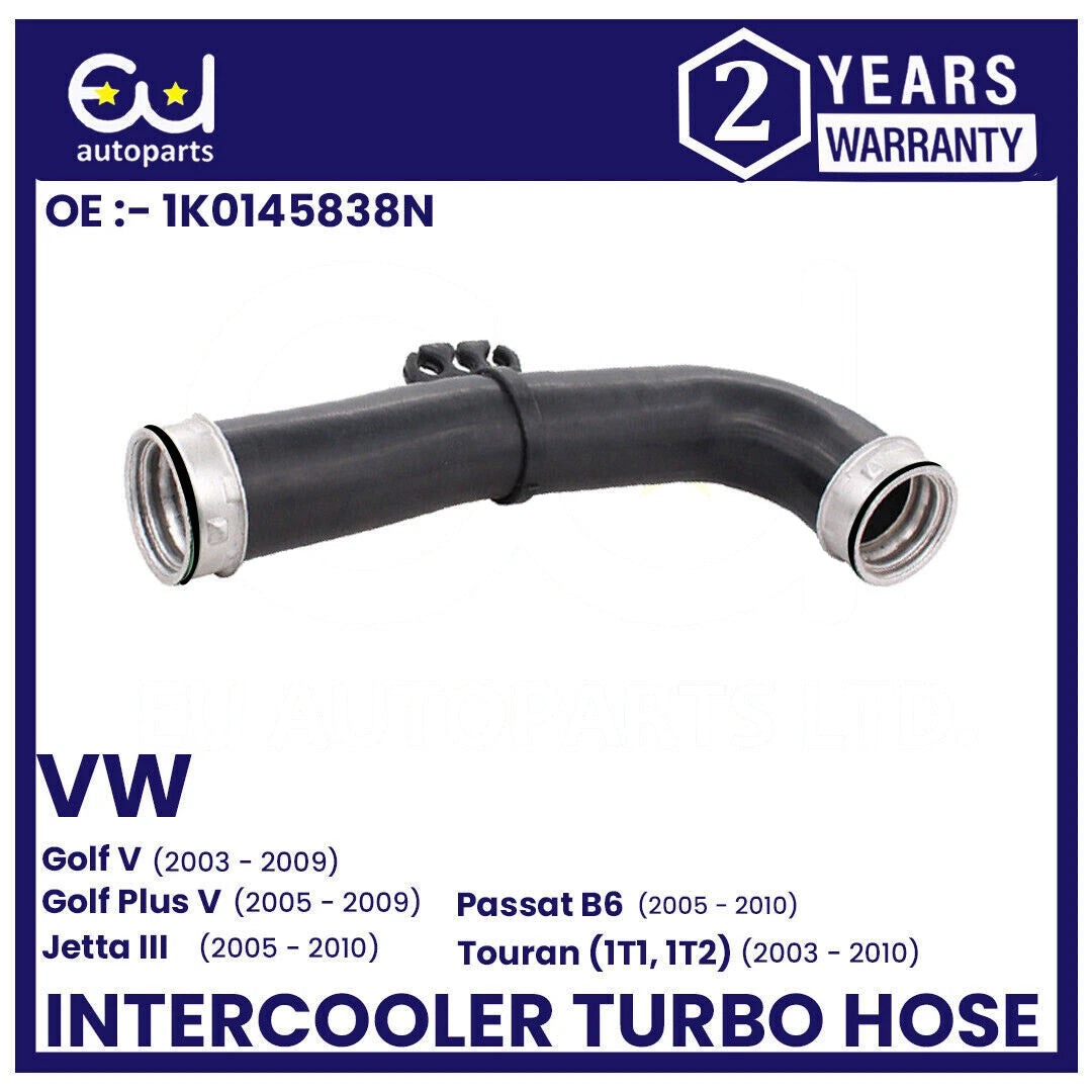 INTERCOOLER TURBO HOSE PIPE FOR VW GOLF PASSAT JETTA TOURAN 1.9 TDI 1K0145838N