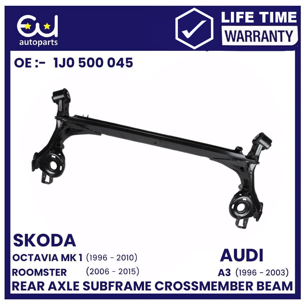 NEW REAR AXLE SUBFRAME CROSSMEMBER BEAM FOR VW GOLF MK4 BORA JETTA BEETLE 98-10, SKODA OCTAVIA MK1 96-10 ROOMSTER AUDI A3 96-03,SEAT LEON MK1 99-06 TOLEDO MK2 98-06