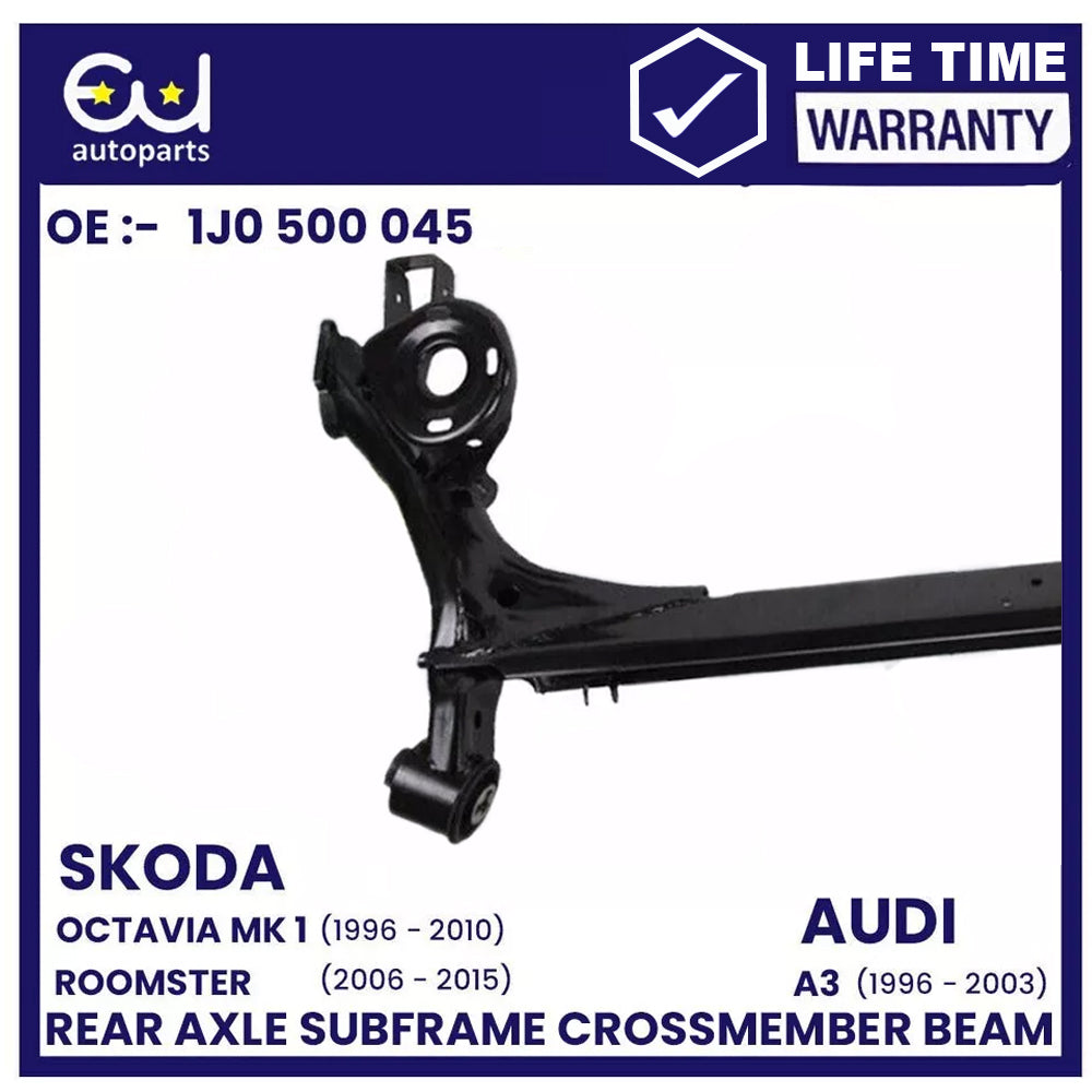 NEW REAR AXLE SUBFRAME CROSSMEMBER BEAM FOR VW GOLF MK4 BORA JETTA BEETLE 98-10, SKODA OCTAVIA MK1 96-10 ROOMSTER AUDI A3 96-03,SEAT LEON MK1 99-06 TOLEDO MK2 98-06