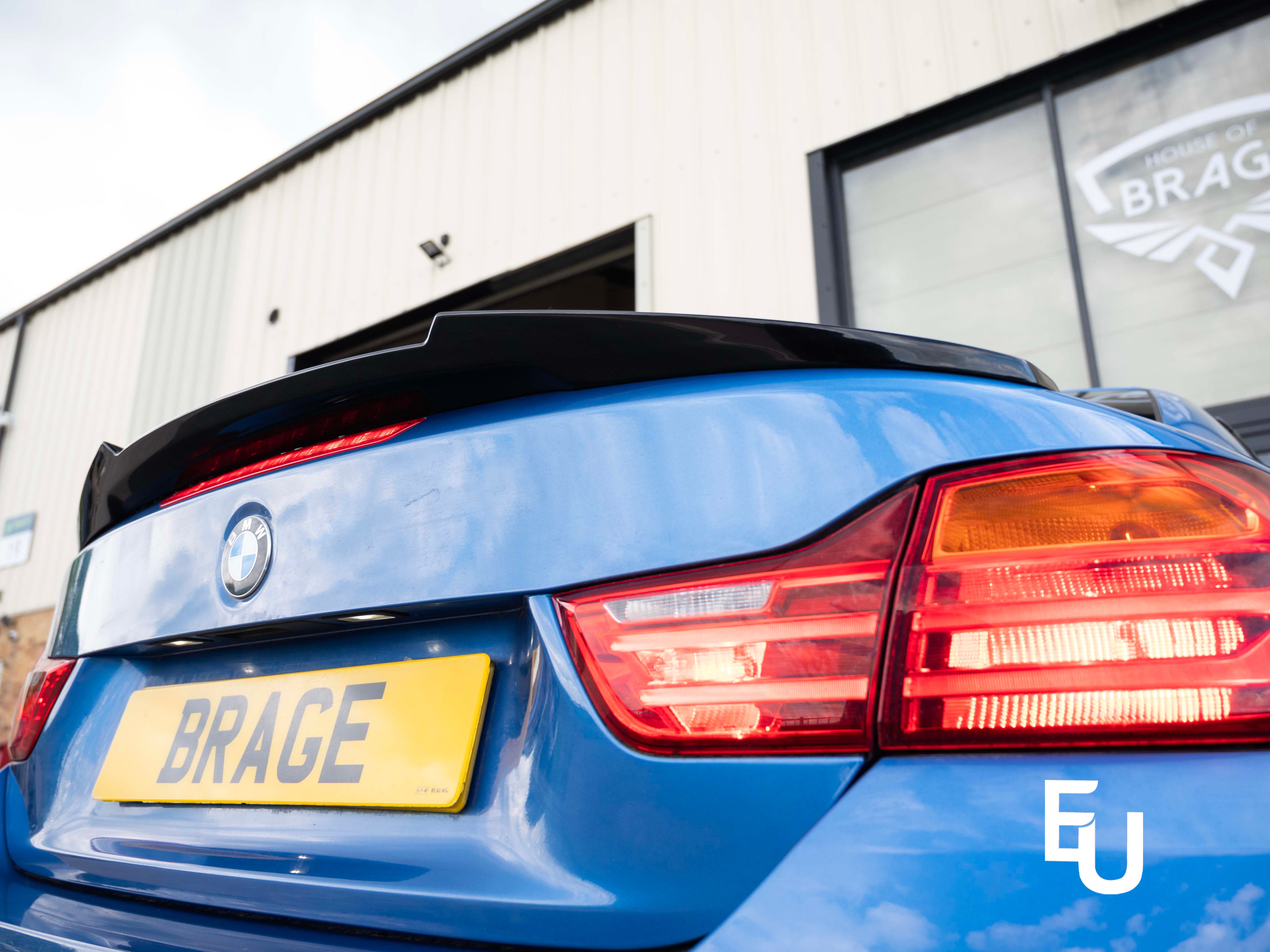 FOR BMW 4 SERIES F33 F83 M4 V STYLE REAR TRUNK BOOT LIP SPOILER 13+ GLOSS BLACK