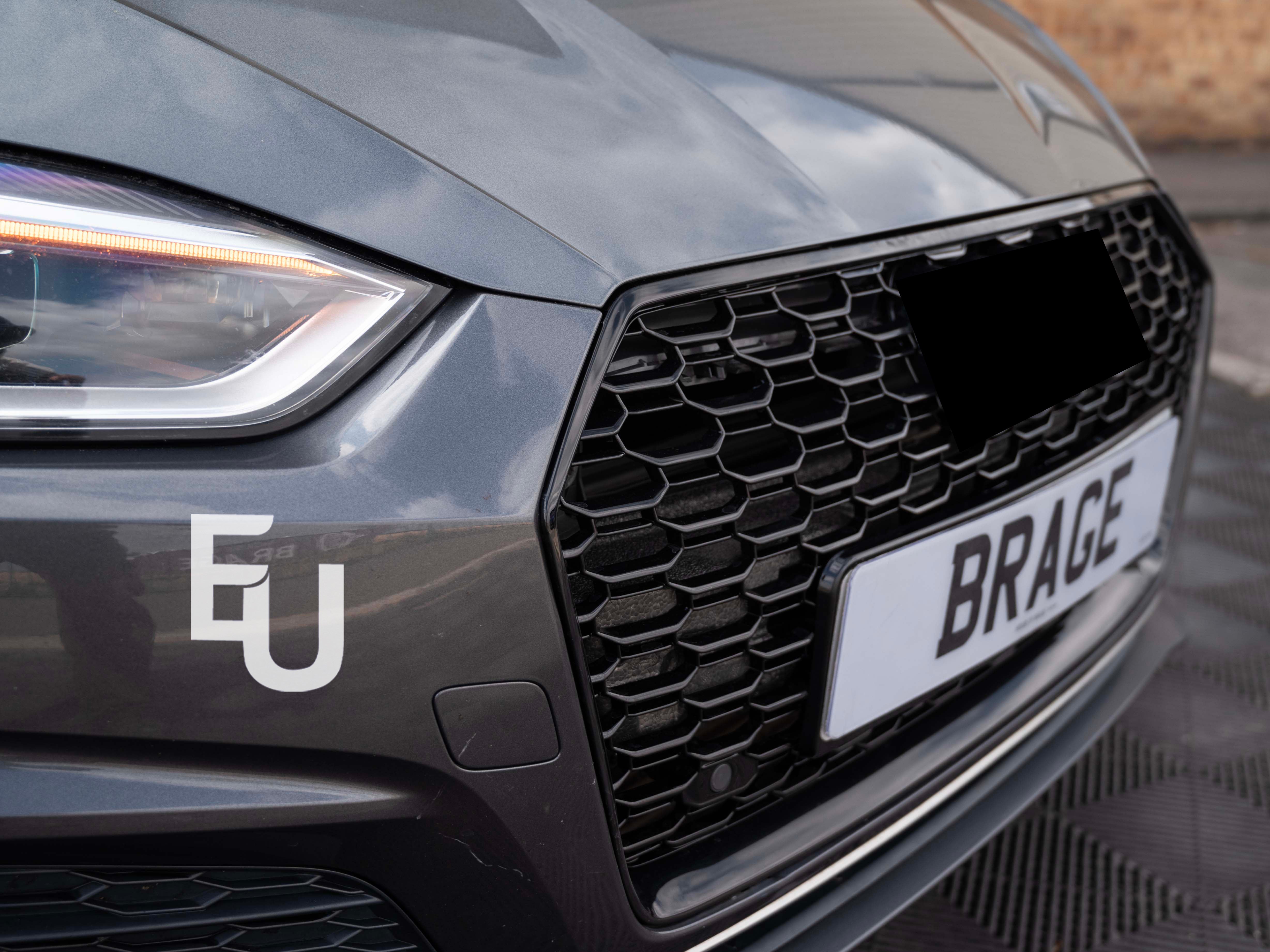 RS5 STYLE GLOSS HONEYCOMB RADIATOR BUMPER GRILLE GRILL FOR AUDI A5 S5 B9 2016-19