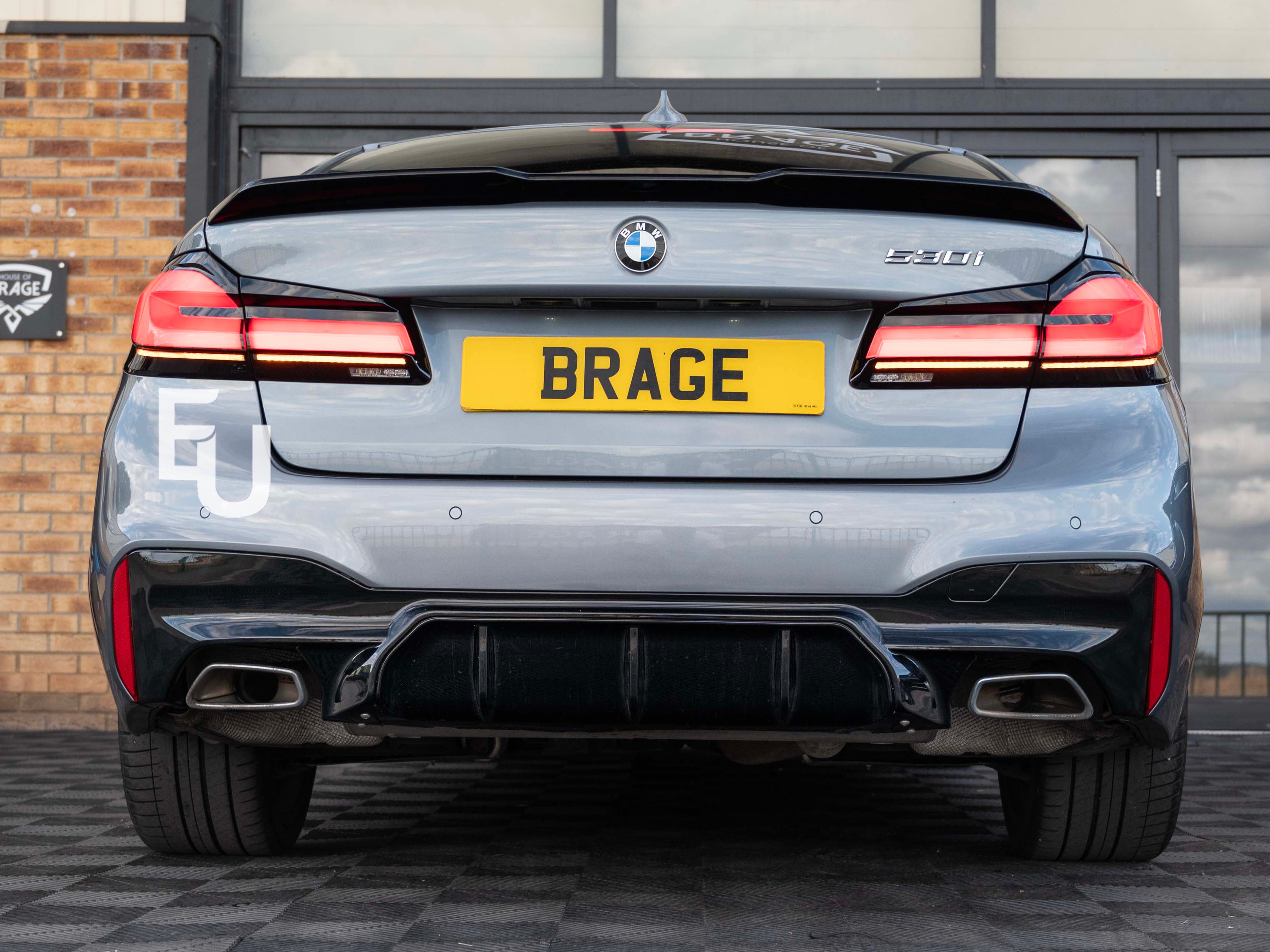 FOR BMW 5 SERIES G30 G31 REAR BUMPER DIFFUSER M5 STYLE M SPORT GLOSS BLACK 17-23