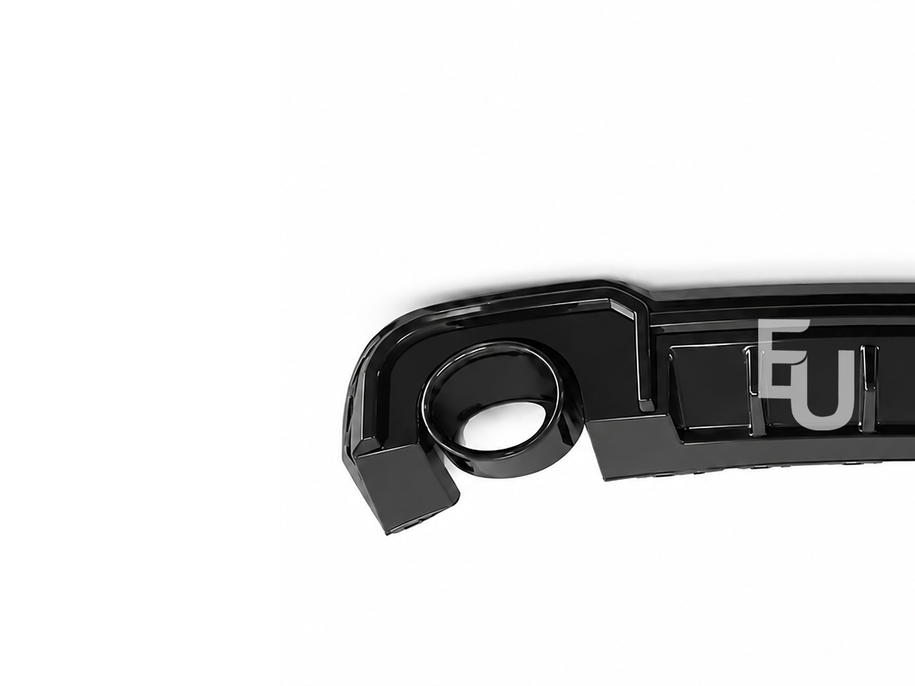 FOR AUDI A3 S-LINE 8V HATCHBACK RS3 LOOK REAR DIFFUSER WITH TAILPIPE BLACK 16-20