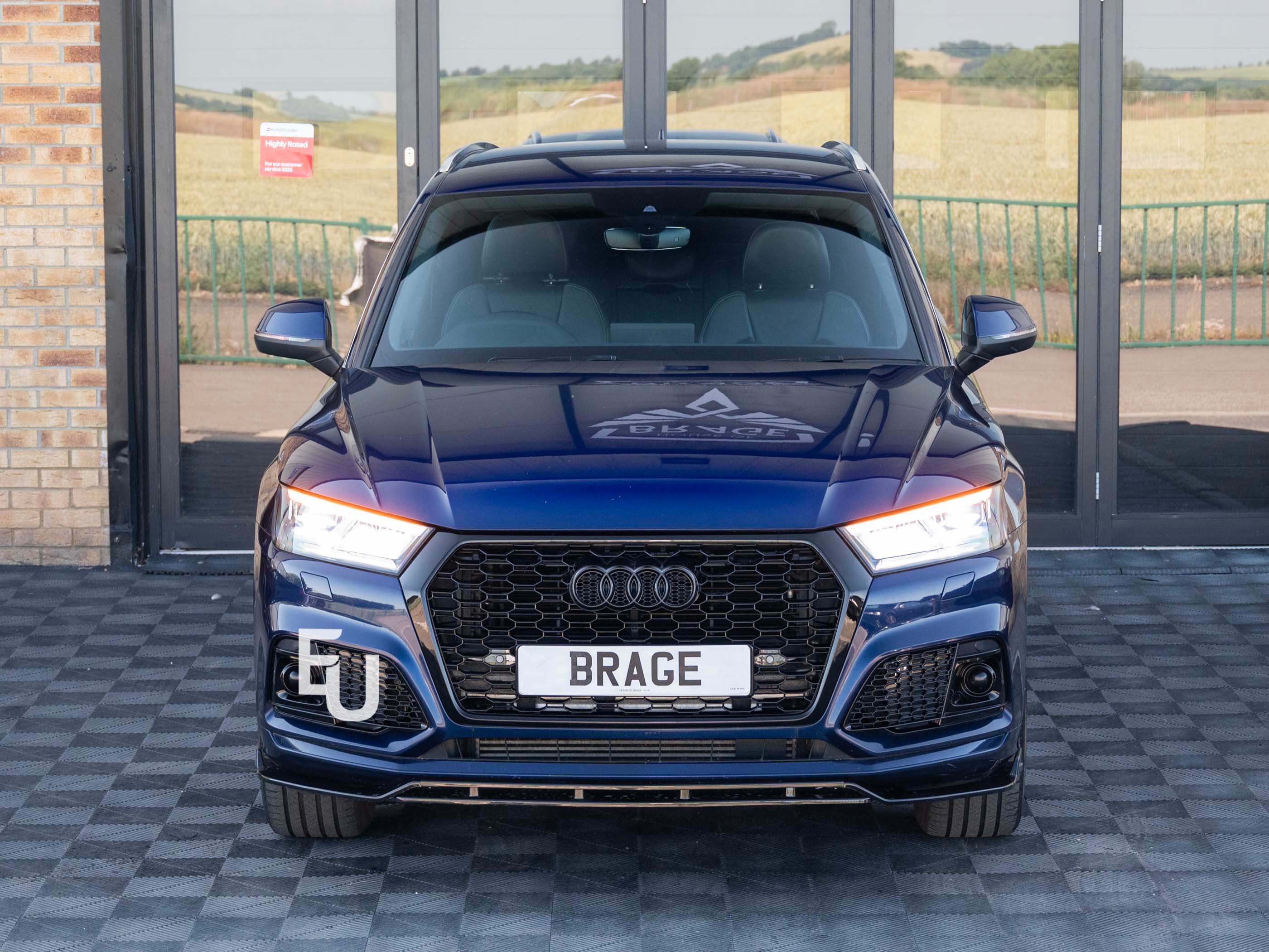 FOR AUDI Q5 SQ5 S LINE FY FRONT SPLITTER SPOILER LIP AERO GLOSS BLACK 18-20