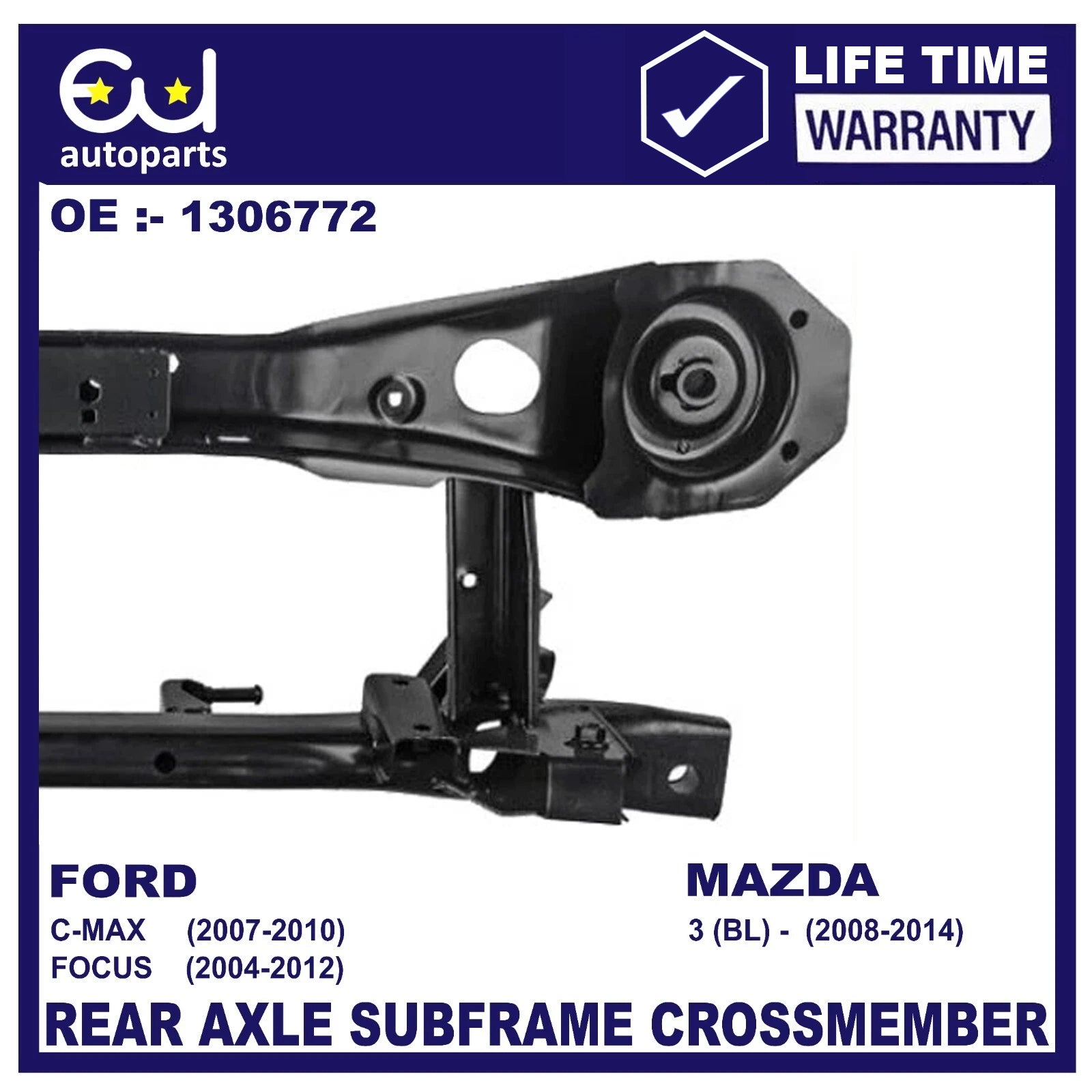 NEW REAR AXLE SUBFRAME CROSSMEMBER FOR FOCUS C-MAX 04-12 MAZDA 3  08-14