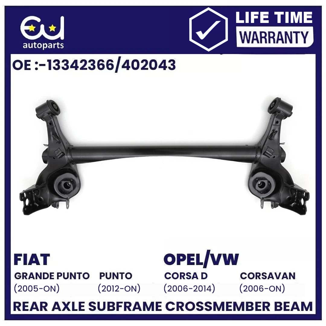 FOR FIAT GRANDE PUNTO 05-ON VAUXHALL CORSA D MK3 06-14 REAR AXLE SUBFRAME BEAM