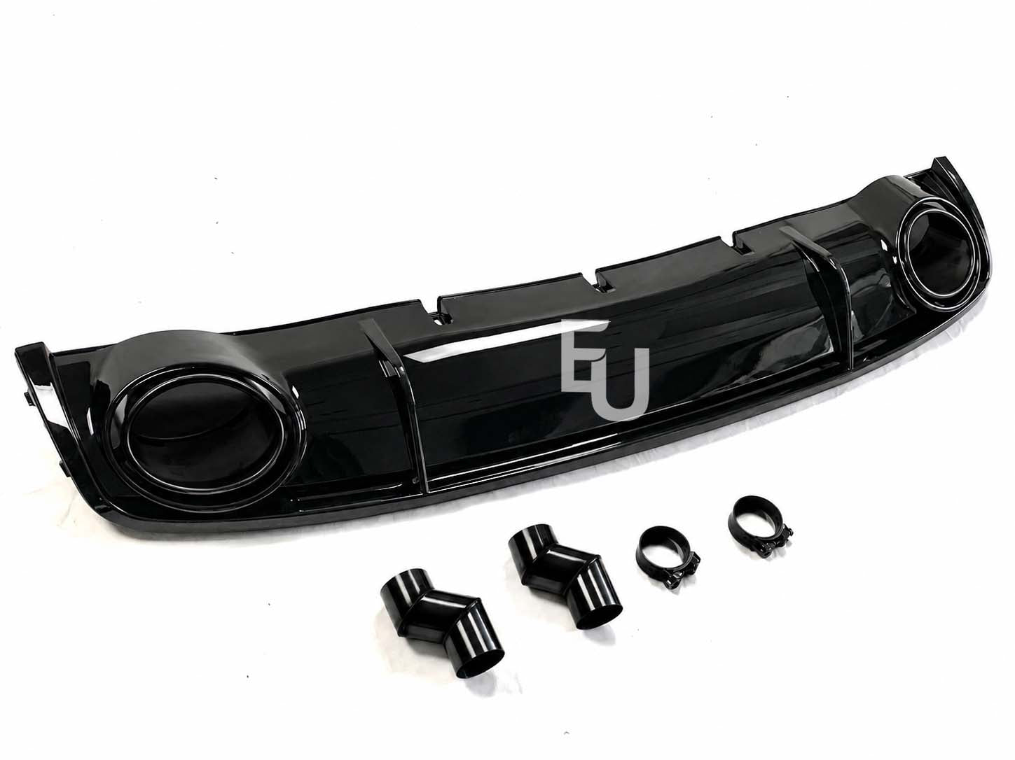 FOR AUDI A4 B8.5 STANDARD RS4 LOOK LCI REAR DIFFUSER W/TAILPIPE BLACK 2012-2015