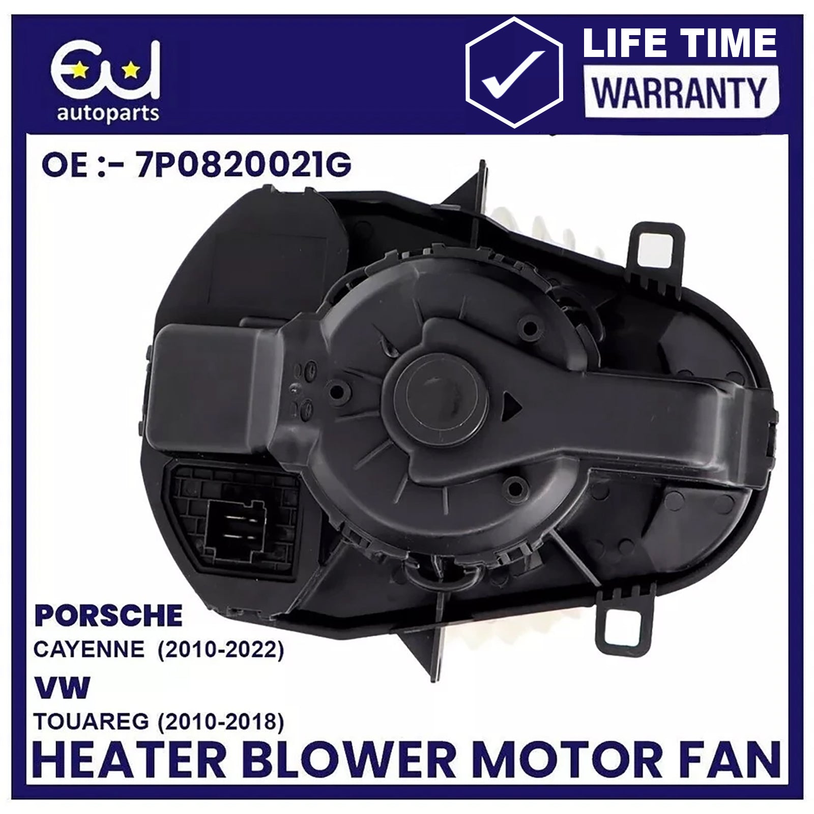 HEATER BLOWER MOTOR FAN FOR PORSCHE CAYENNE 92A VW TOUAREG 10-22 7P0820021G RHD