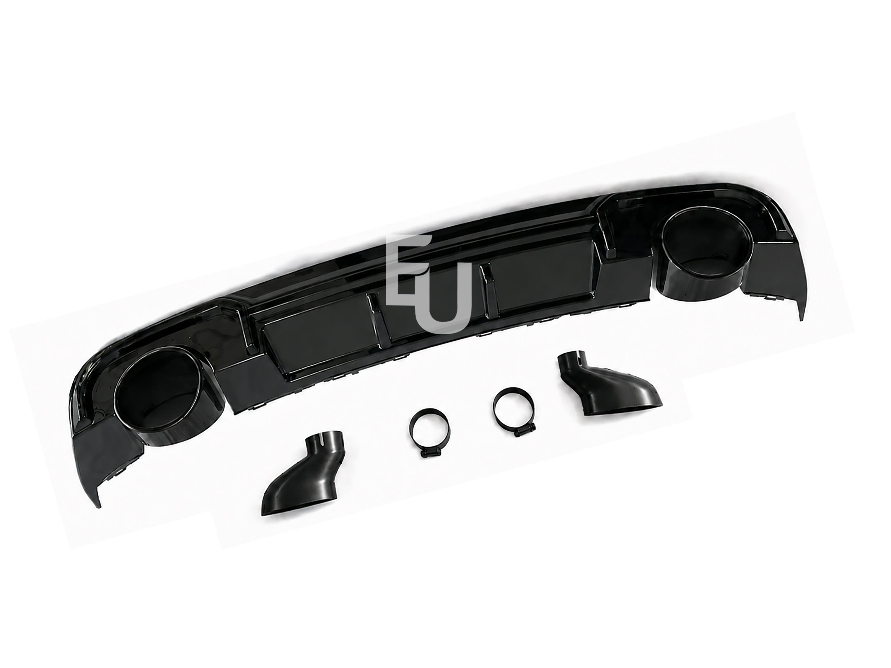 FOR AUDI A3 8V SEDAN STANDARD RS3 LOOK REAR DIFFUSER WITH TAILPIPE BLACK 16-20