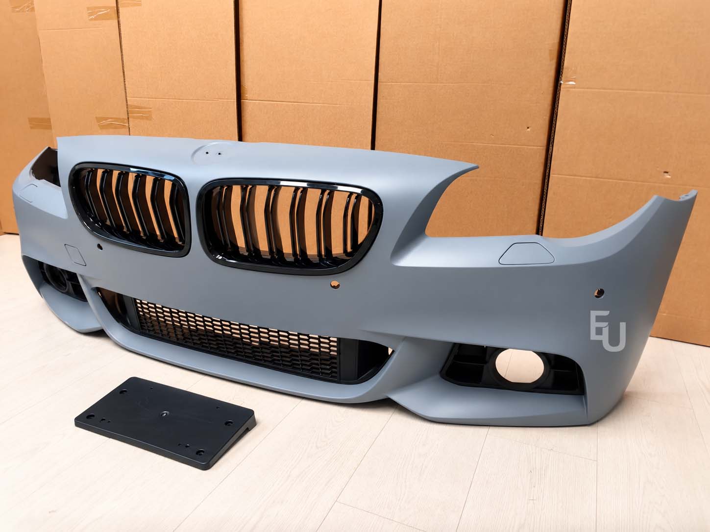 FRONT BUMPER FOR BMW 5 SERIES F10 F11 M-SPORT 2013-17 PRIMED PDC & WASHER HOLES