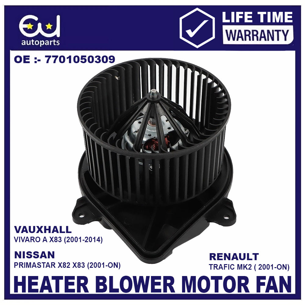 HEATER BLOWER MOTOR FAN FOR NISSAN PRIMASTAR X83 & RENAULT TRAFIC 7701050309