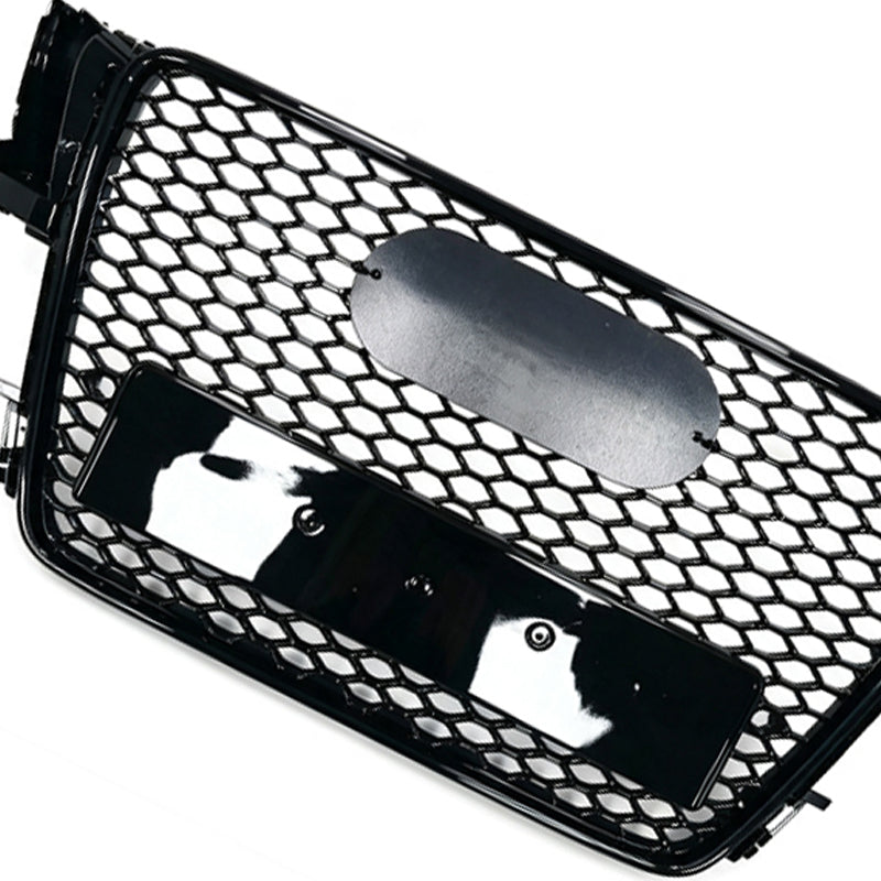 FOR AUDI A5 S5 8T RS STYLE GLOSS BLACK HONEYCOMB FRONT BUMPER GRILLE GRILL 07-11