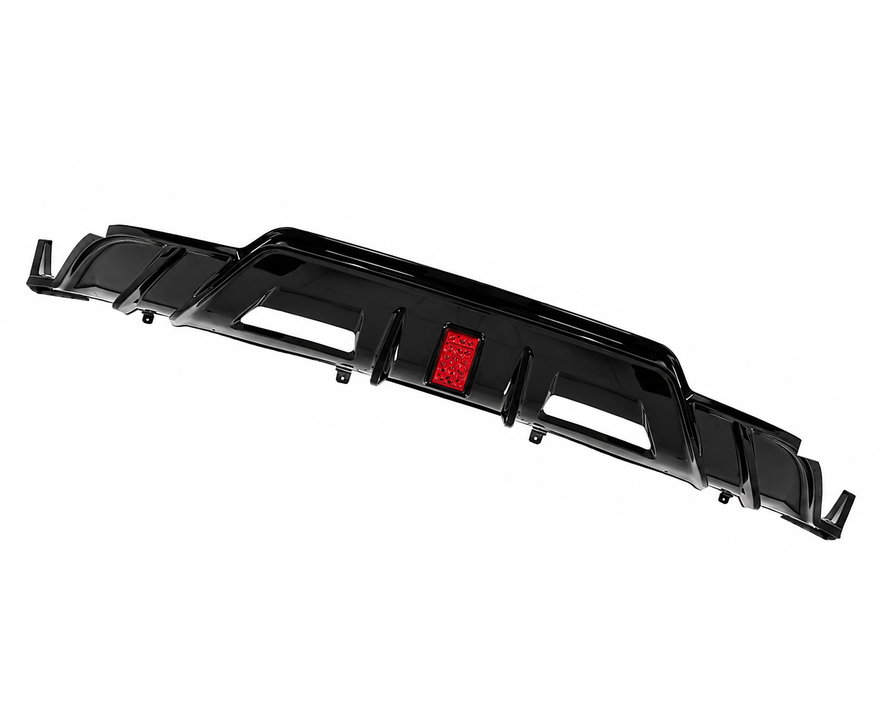 BRAGE DESIGN REAR BUMPER DIFFUSER WITH LED FOR TESLA MODEL 3 GLOSS BLK 2017-2023