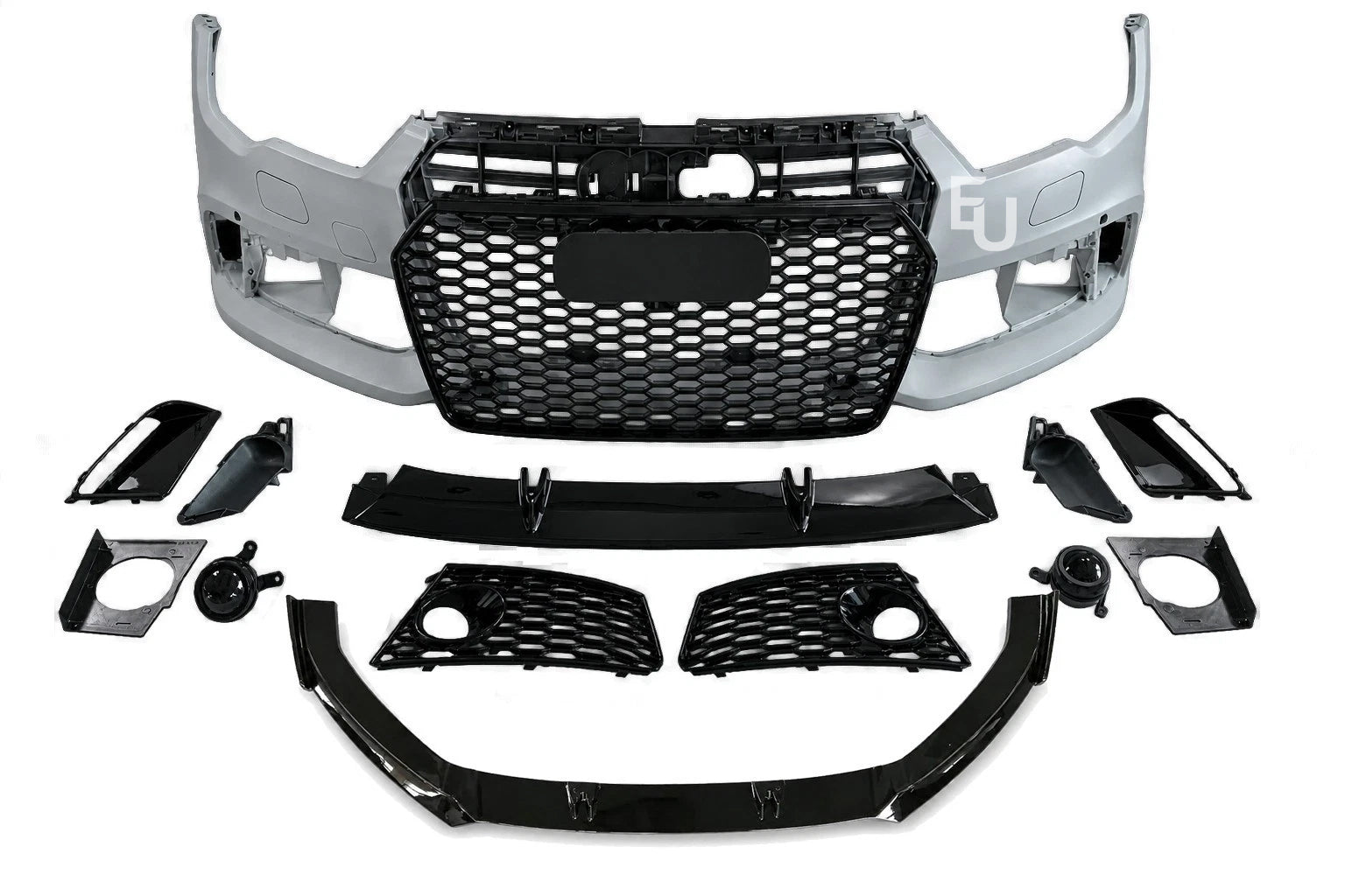 RS7 LOOK FRONT BUMPER CONVERSION KIT FOR AUDI A7 S7 C7.5 15-18 GRILLE W/SPLITTER