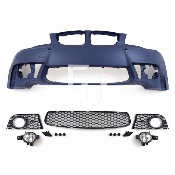 1M STYLE FRONT BUMPER COMPLETE FOG LIGHTS FOR BMW 1 SERIES E81 E82 E88 08-11
