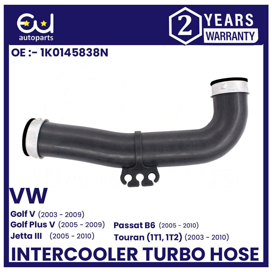 INTERCOOLER TURBO HOSE PIPE FOR VW GOLF PASSAT JETTA TOURAN 1.9 TDI 1K0145838N