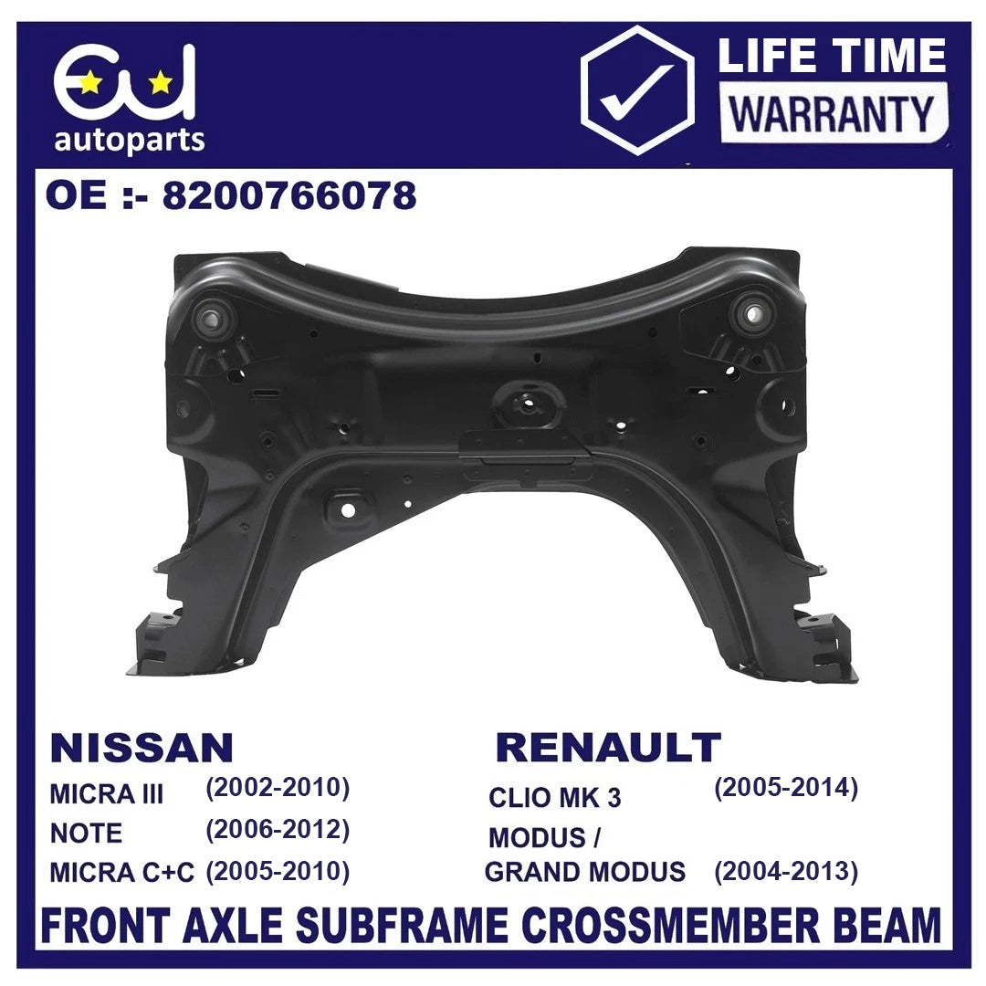 FRONT SUBFRAME CROSSMEMBER FOR NISSAN NOTE MICRA (MANUAL) RENAULT CLIO MK3 MODUS