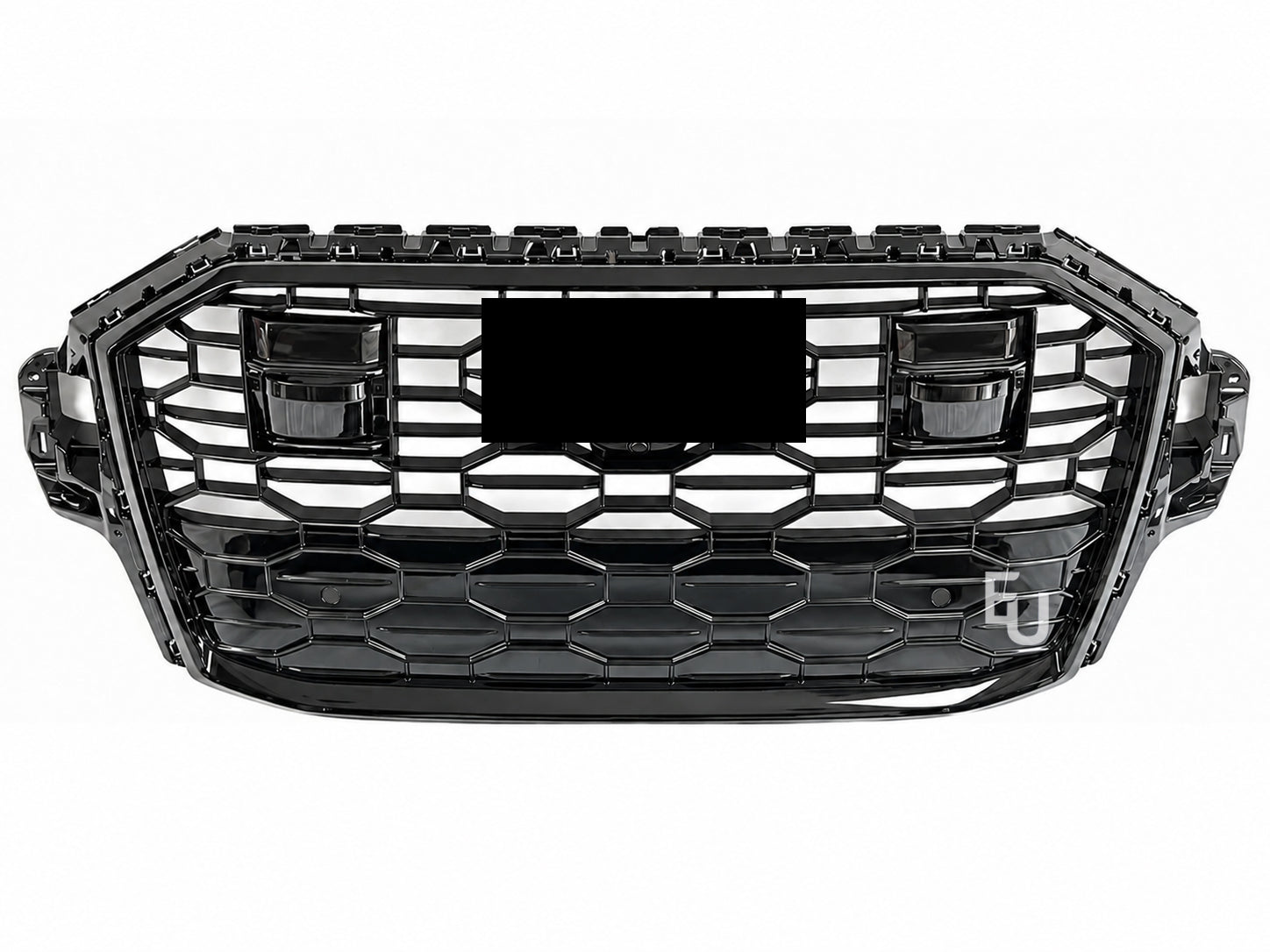 RSQ7 STYLE FRONT GRILL GRILLE FOR AUDI Q7 SQ7 4M 2020-2023 WITH ACC RADAR BLACK