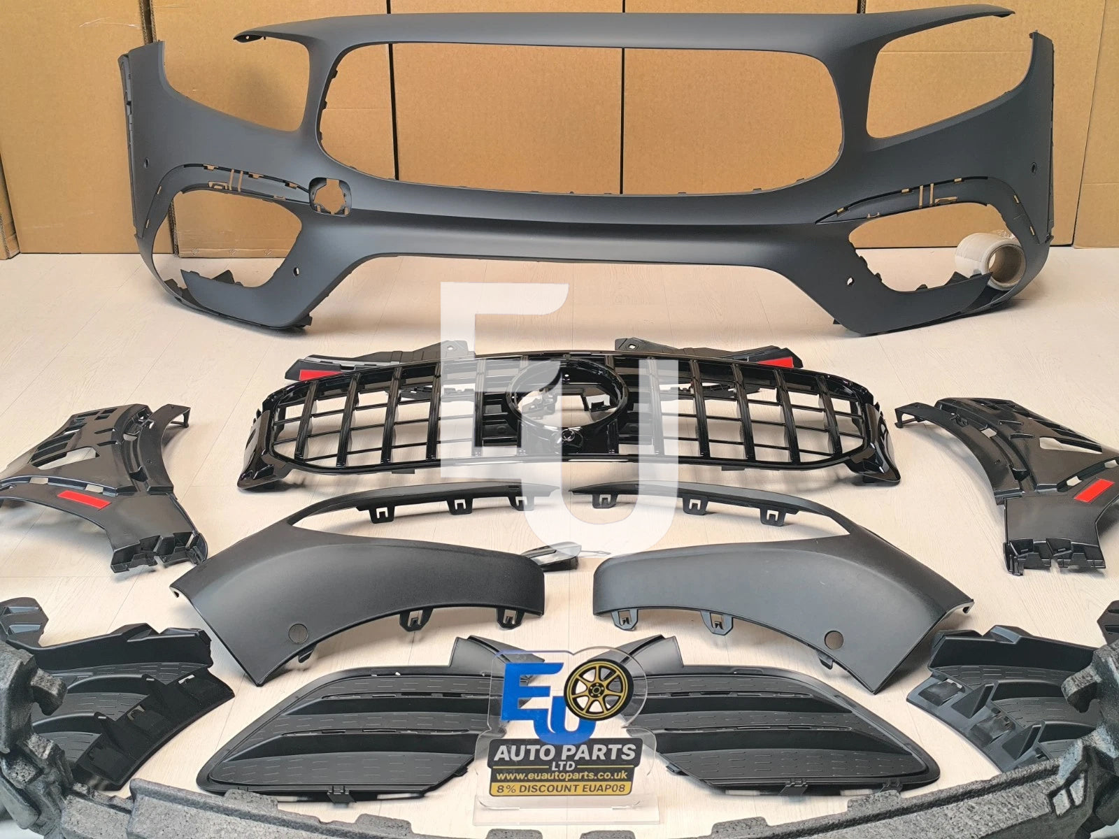 FOR MERCEDES GLB X247 2019-2023 GLB35 CONVERSION FRONT BUMPER BODYKIT GRILLE