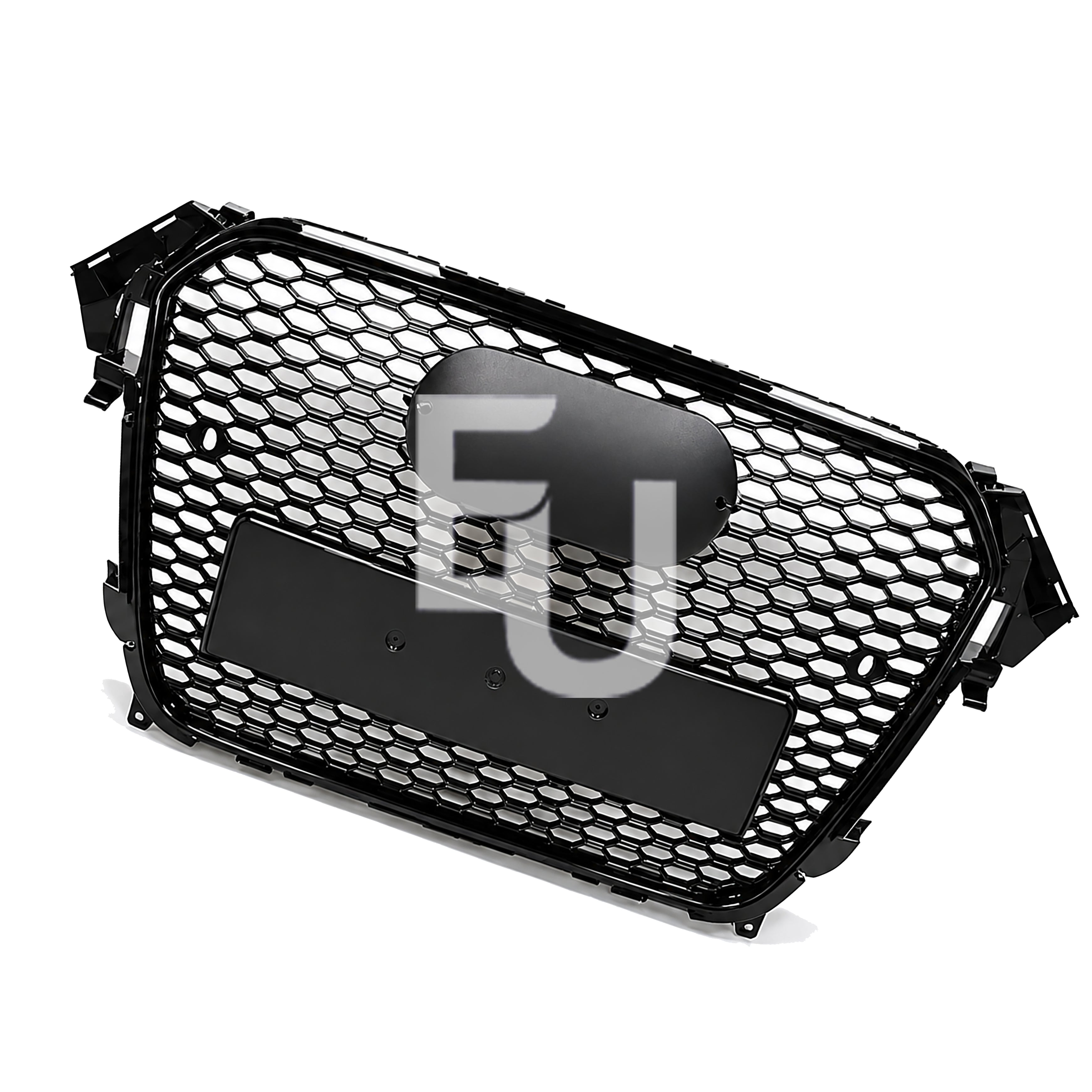 RS4 STYLE HONEYCOMB FRONT GRILLE FOR AUDI A4 S4 B8.5 FACELIFT 12-15 GLOSS BLACK
