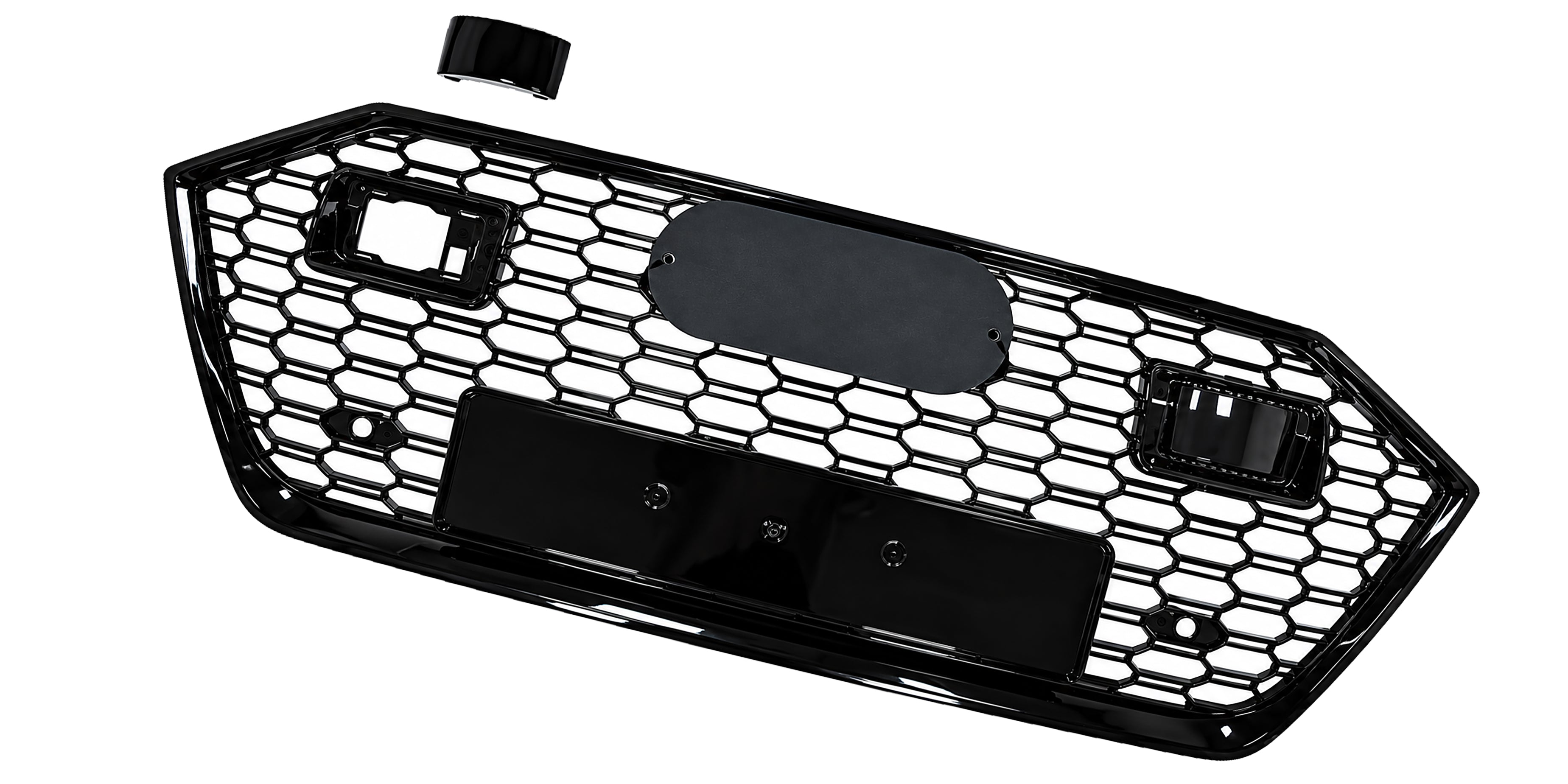 FRONT BUMPER HONEYCOMB GRILLE GRILL FOR AUDI A7 S7 2018-2025 W/ACC BLACK
