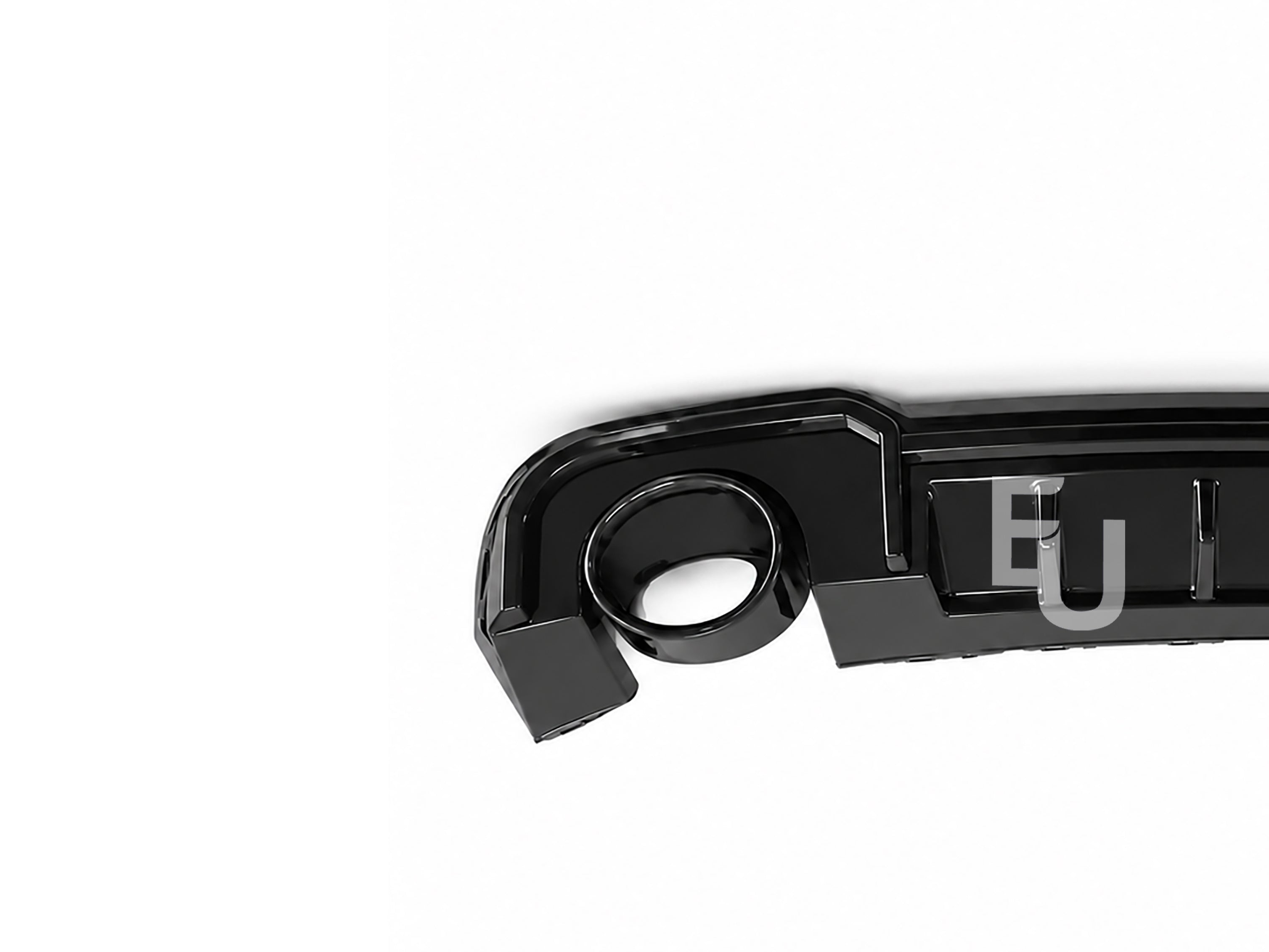 FOR AUDI A3 S-LINE 8V SEDAN RS3 LOOK REAR BUMPER DIFFUSER W/TAILPIPE BLACK 16-20