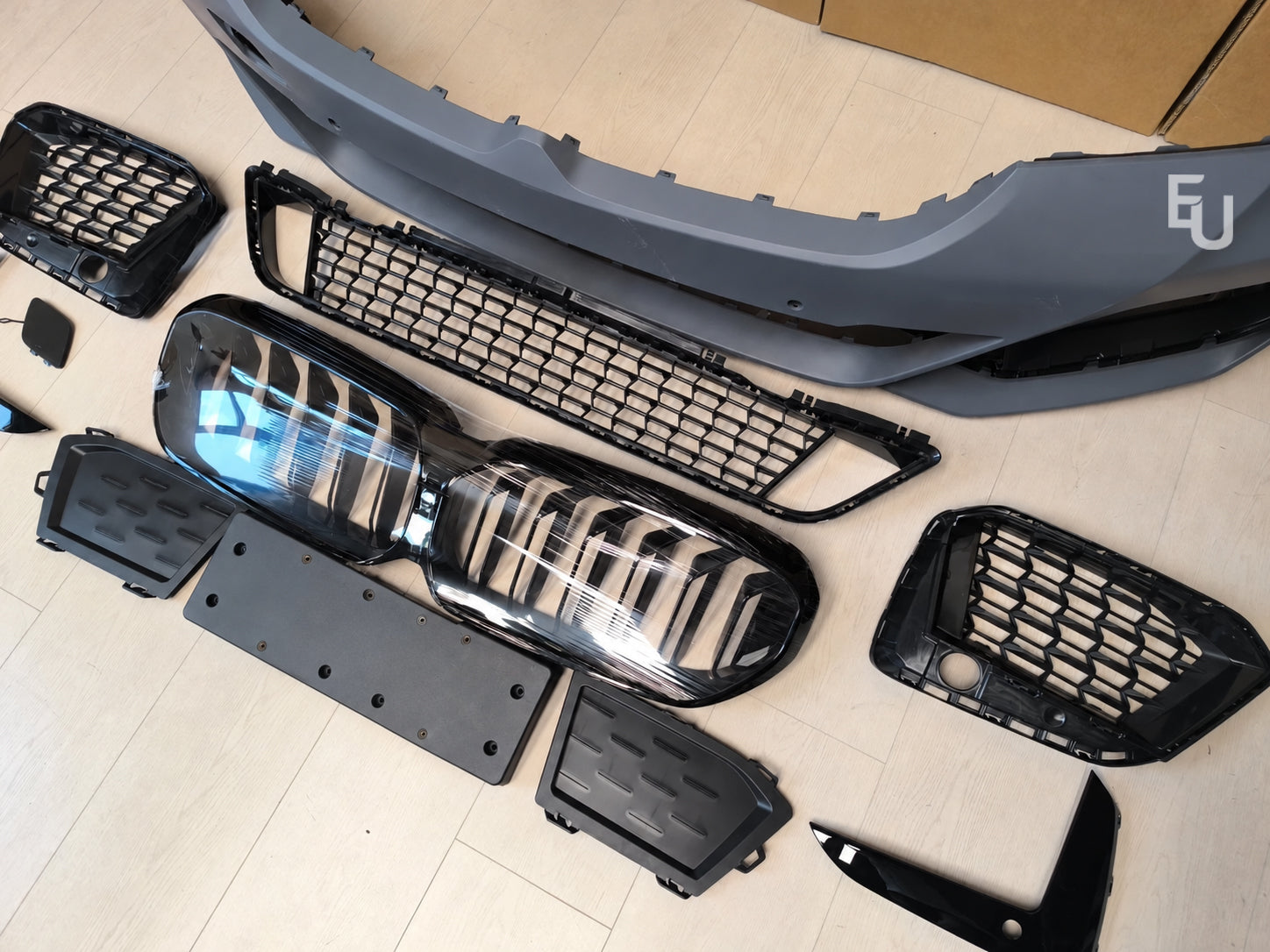 FOR BMW 5 SERIES G30 G31 M SPORT STYLE FRONT BUMPER COMPLETE GRILLS TRIMS 20-23