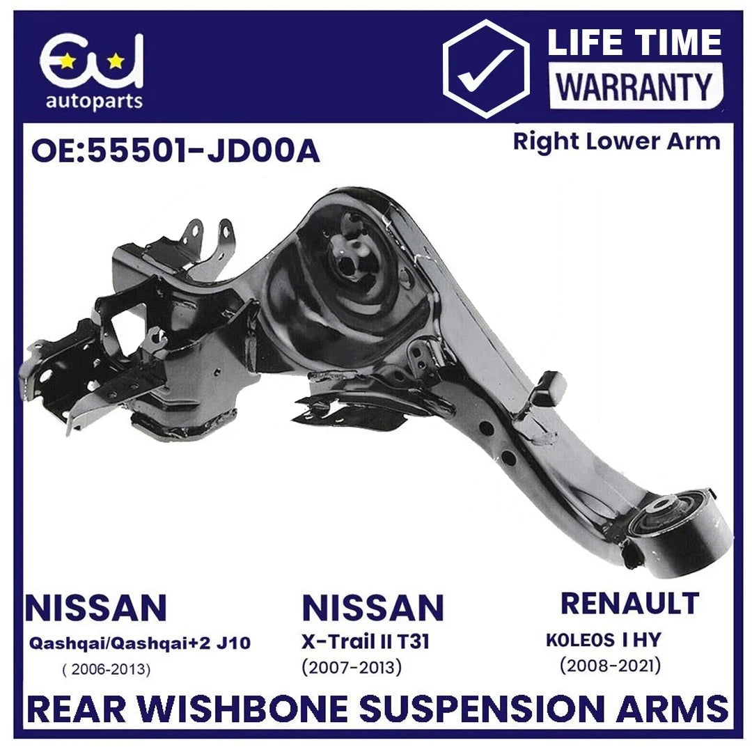 REAR LH + RH SUSPENSION TRAILING RADIUS WISHBONE ARM FOR NISSAN QASHQAI 06–13