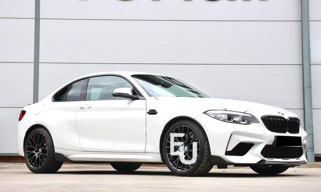 FOR BMW 2 SERIES F87 M2 CS STYLE FRONT BUMPER SPLITTER LIP GLOSS BLACK 2015+