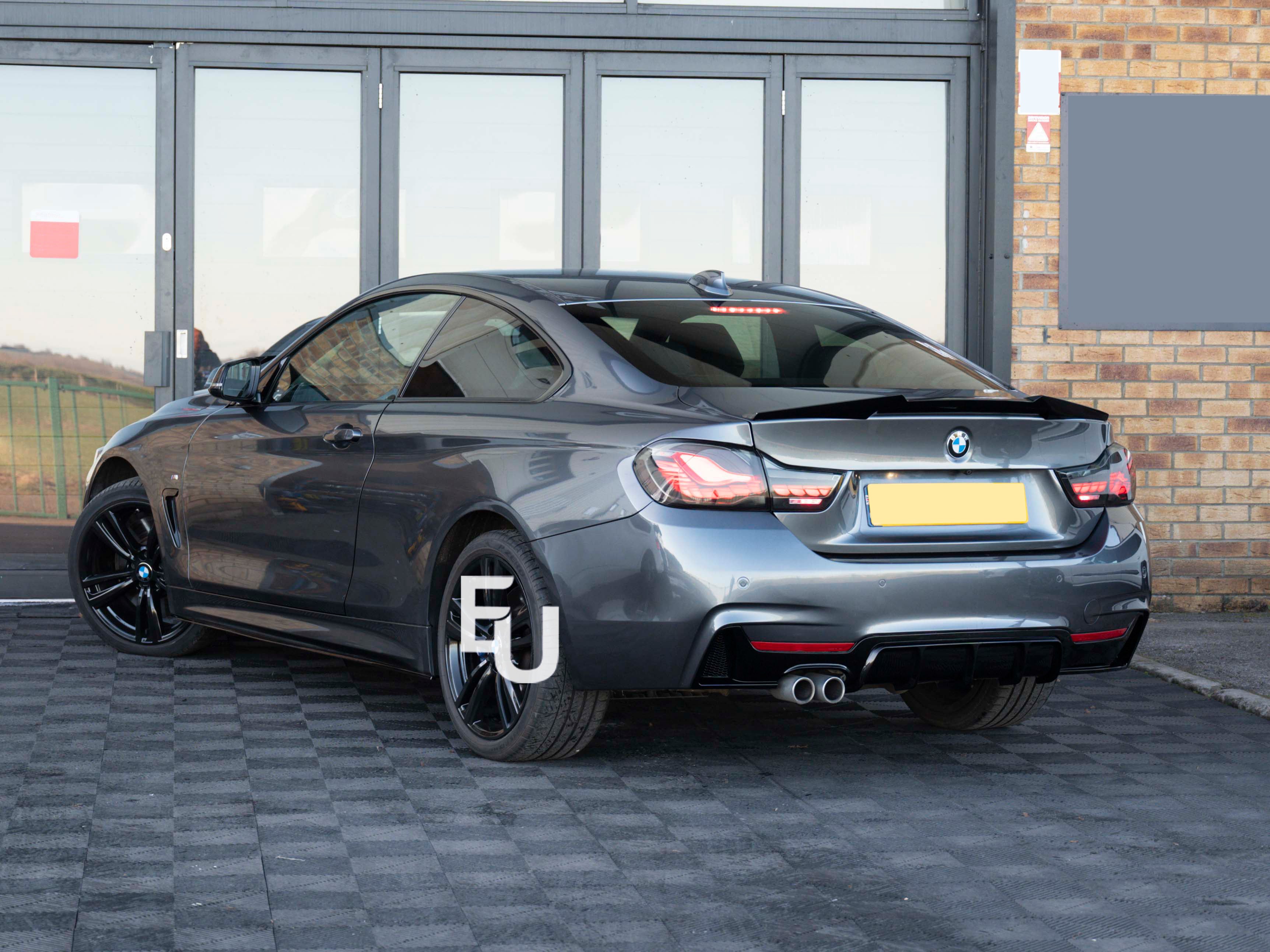 FOR BMW 4 SERIES F32 F33 F36 M SPORT REAR BUMPER DIFFUSER GLOSS BLACK 2013-2020