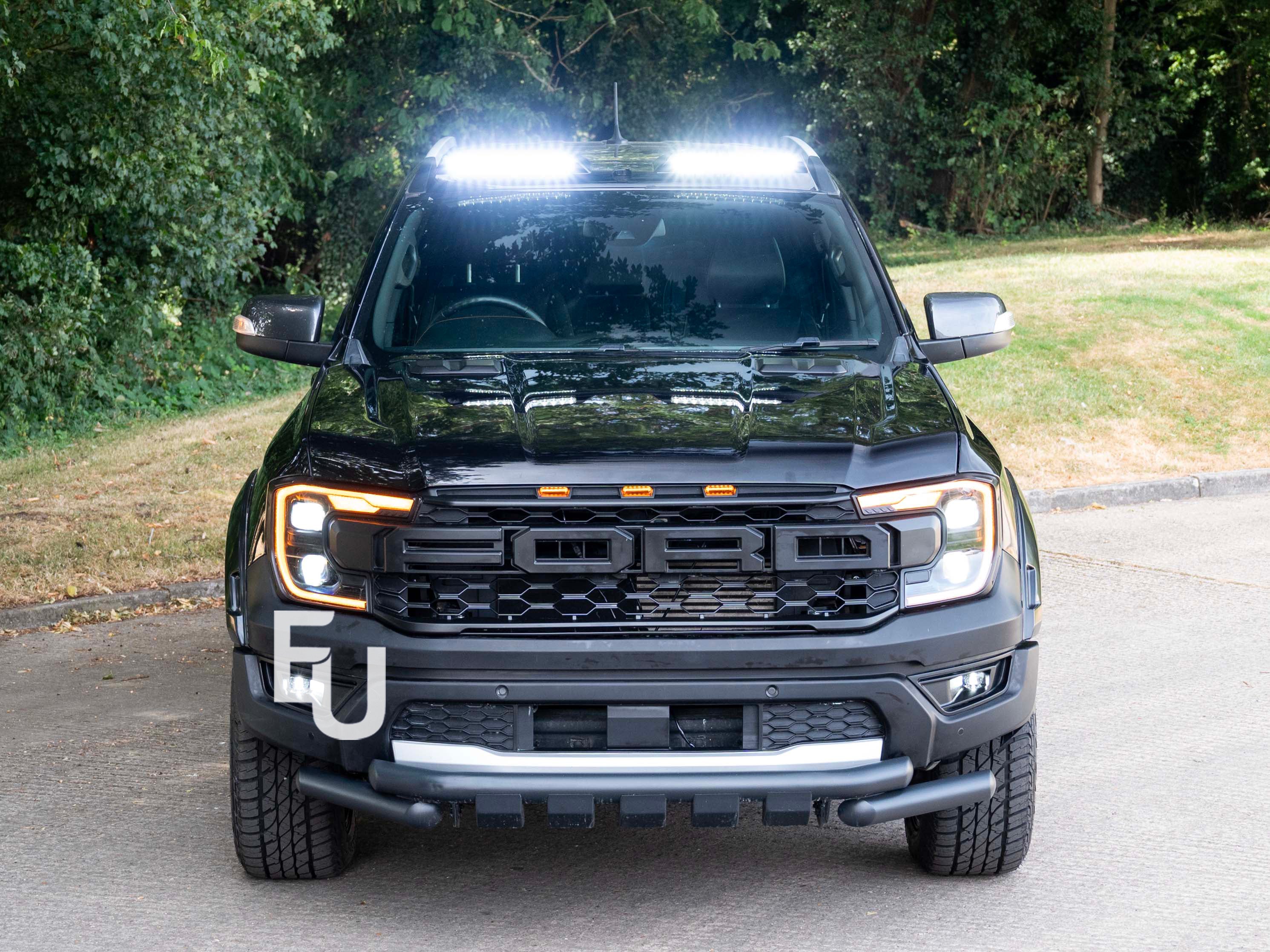 GLOSS BLACK LED ROOF LIGHT BAR LAMP LIGHTS FOR FORD RANGER T9 WILDTRAK 2022+