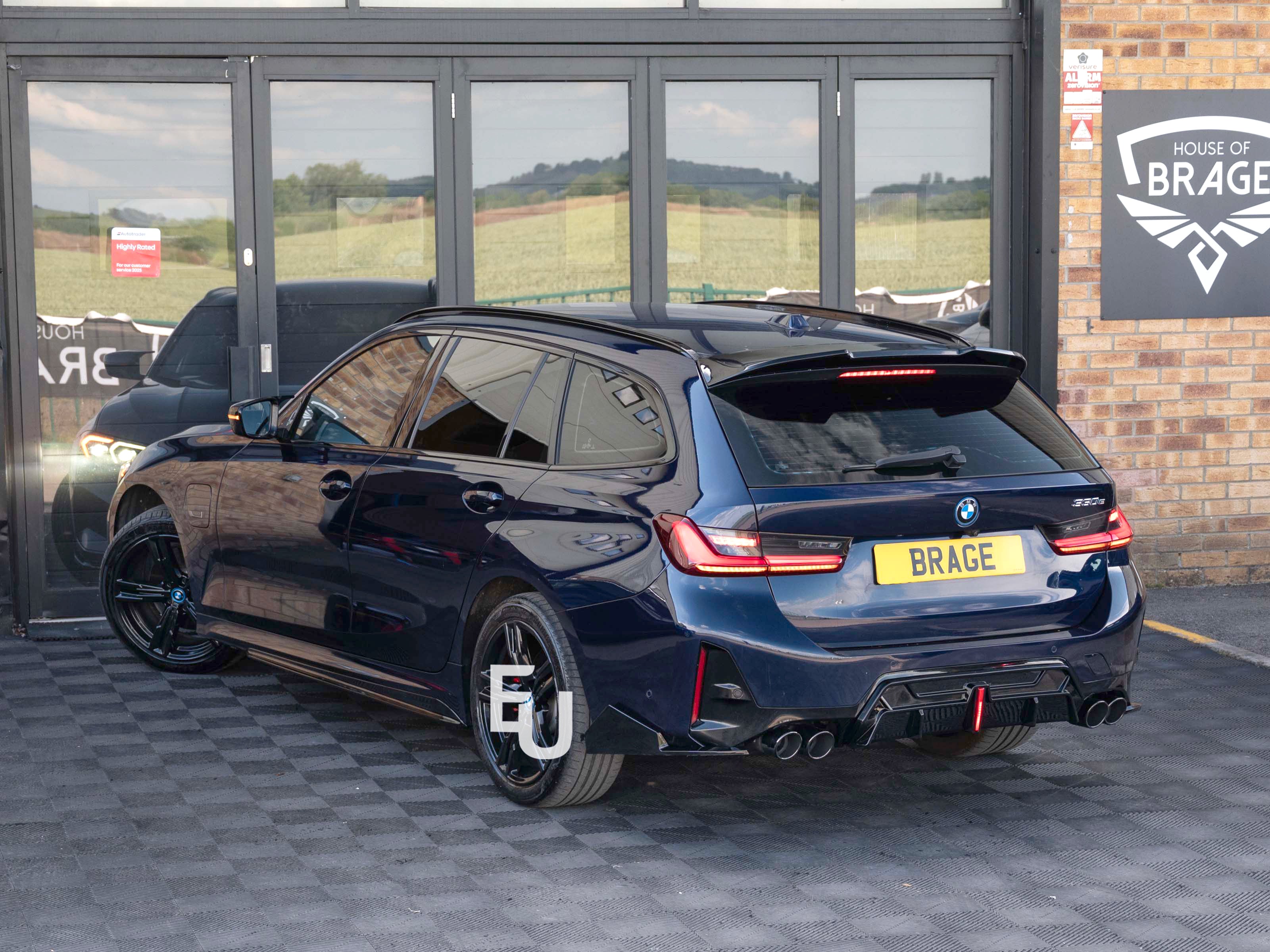FOR BMW 3 SERIES G21 LCI 2022+ BODYKIT FRONT SPLITTER QUAD REAR DIFFUSER W/LED