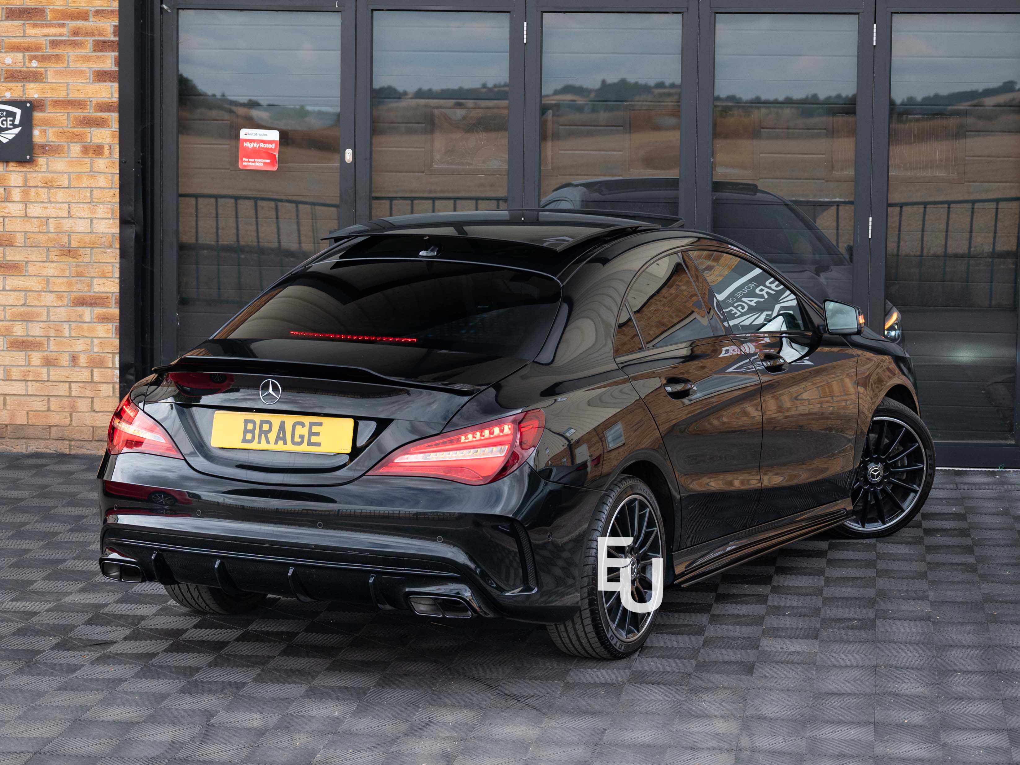 FOR MERCEDES CLA W117 C117 GLOSS BLACK REAR DUCKTAIL PSM HIGH KICK BOOT SPOILER