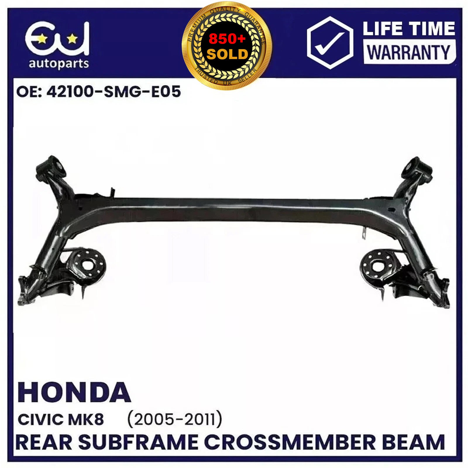 REAR AXLE SUBFRAME CROSSMEMBER BEAM FOR HONDA CIVIC MK 8 HATCHBACK (FN/FK) 2005-