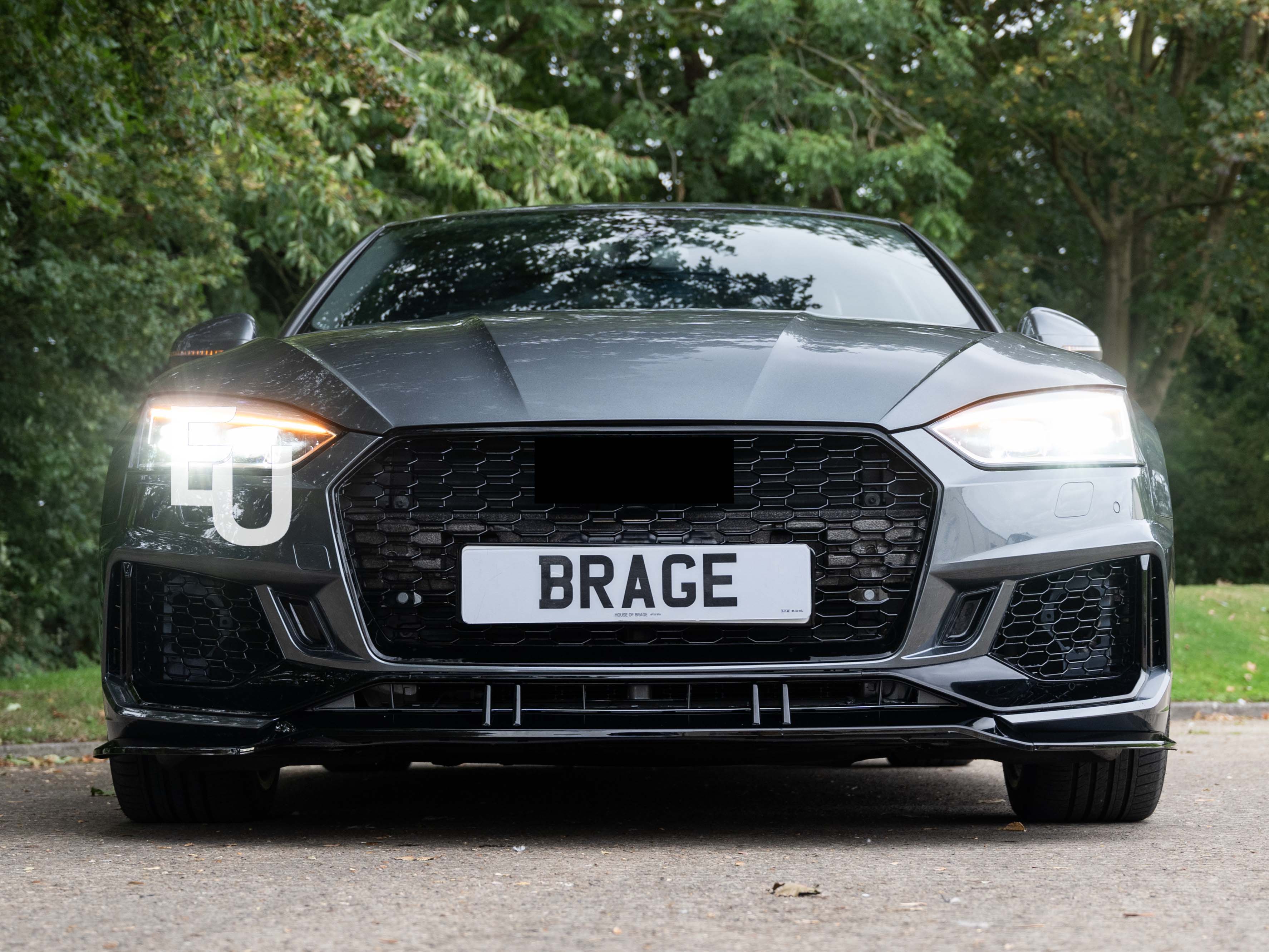 RS5 LOOK FRONT SPLITTER BUMPER BODY KIT GRILLE FOR AUDI A5 S5 B9 8W 2017-2020