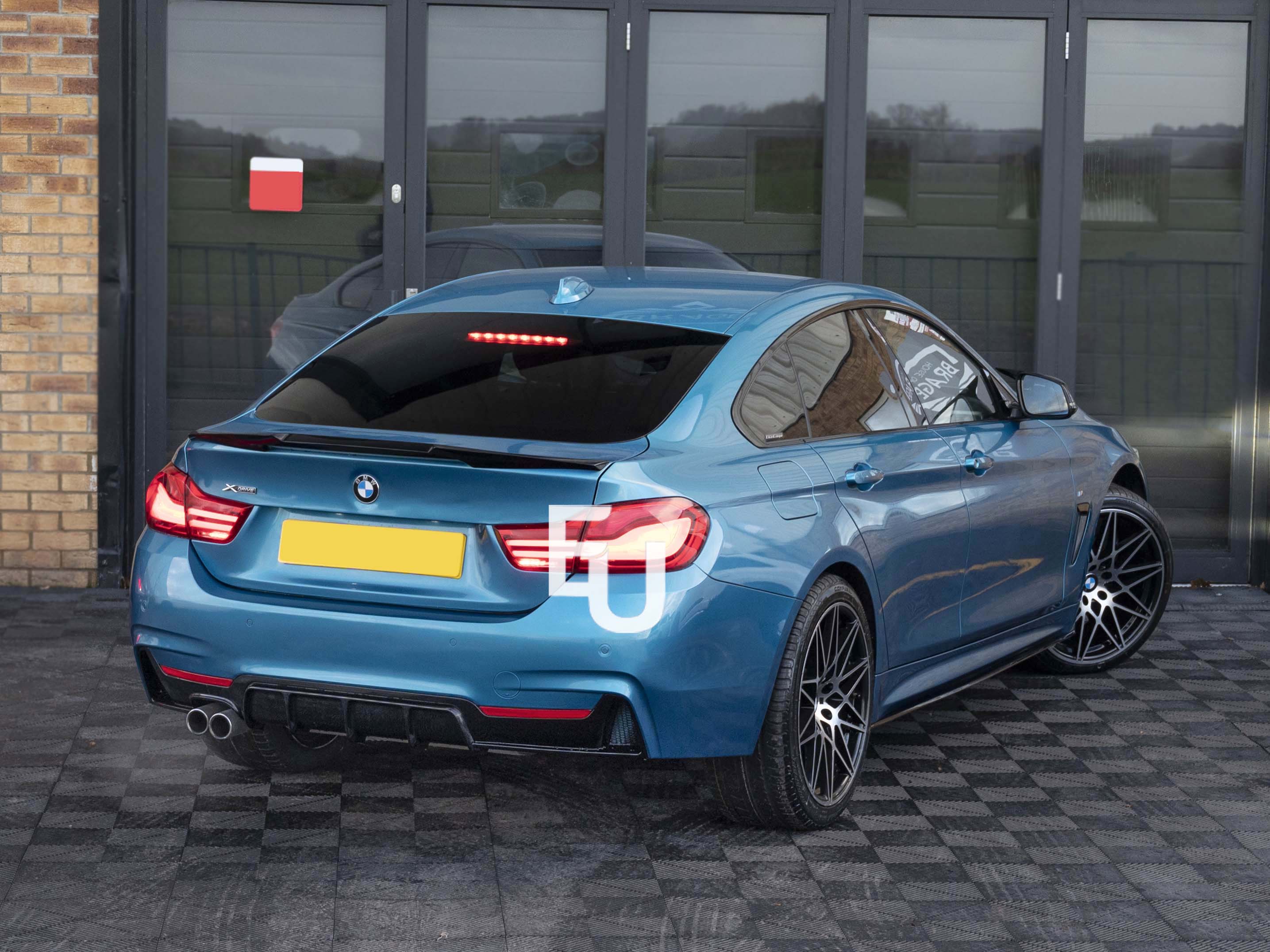 REAR TRUNK BOOT SPOILER M4 STYLE FOR BMW 4 SERIES F36 GRAN COUPE 14+ GLOSS BLACK