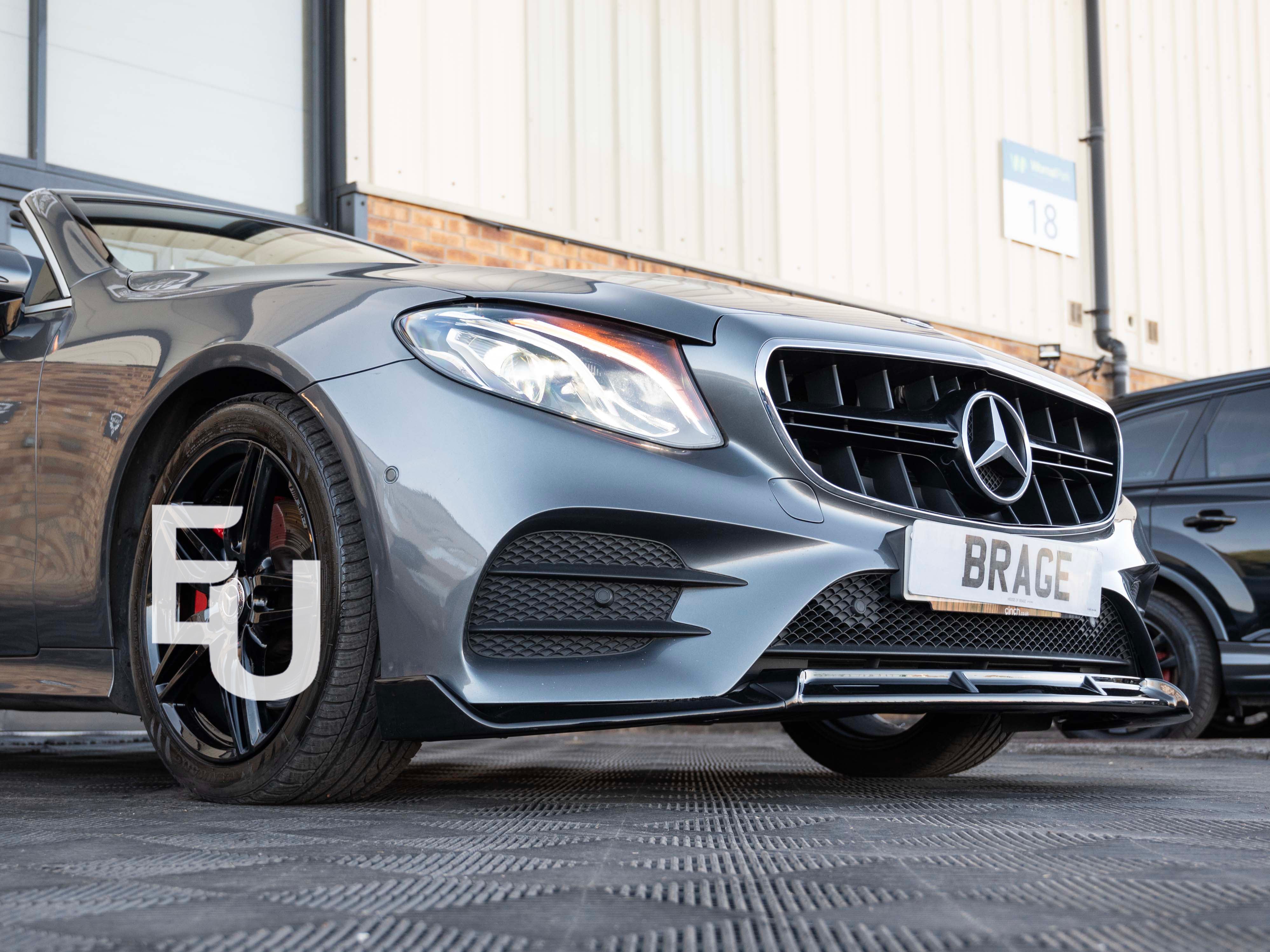FOR MERCEDES E CLASS W213 A238 C238 BBS F1 LOOK FRONT SPLITTER LIP GLOSS BLACK