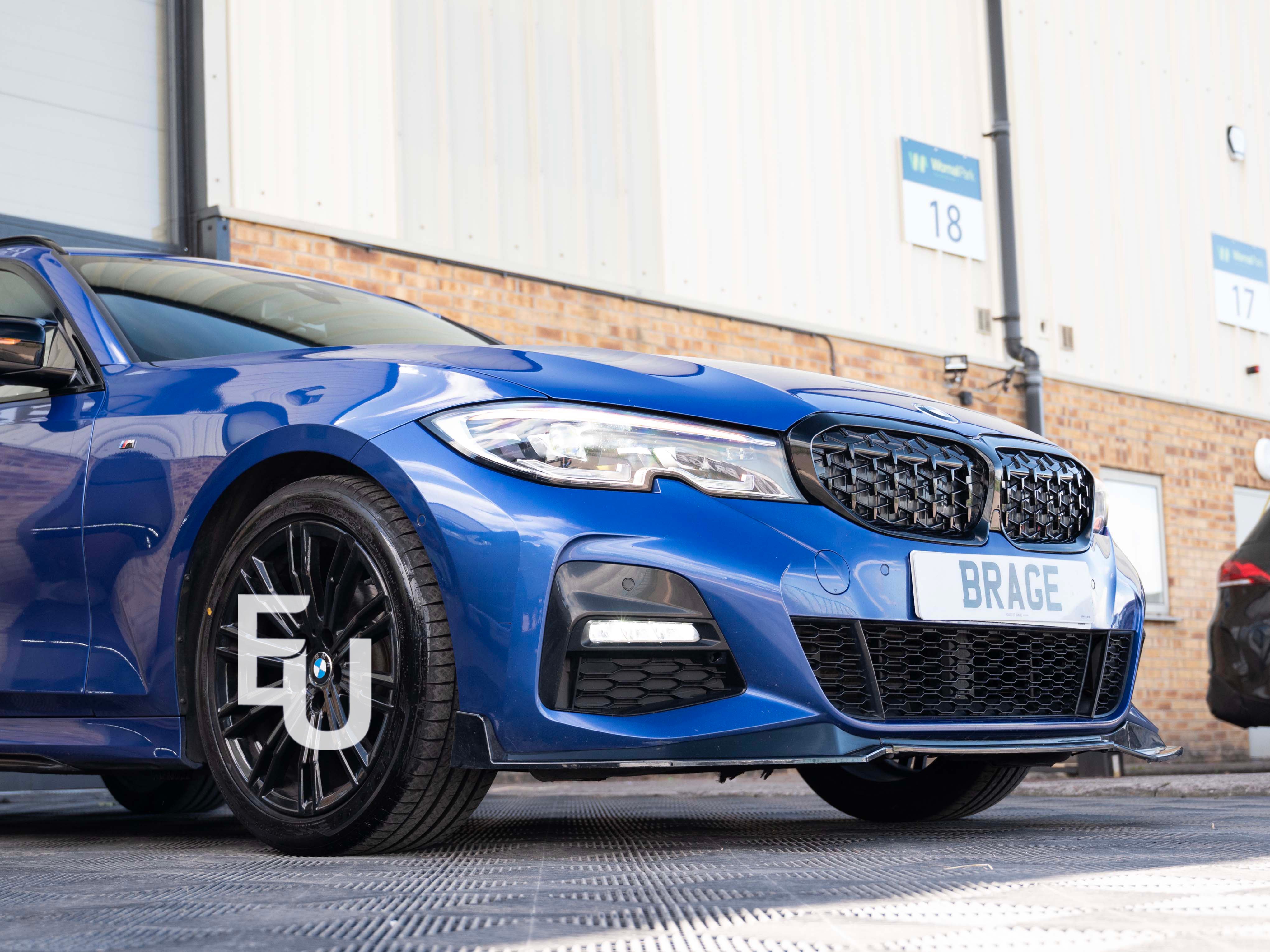 FOR BMW 3 SERIES G20 G21 3 PCS FRONT LIP BUMPER SPLITTER M SPORT GLOSS 2019-2022